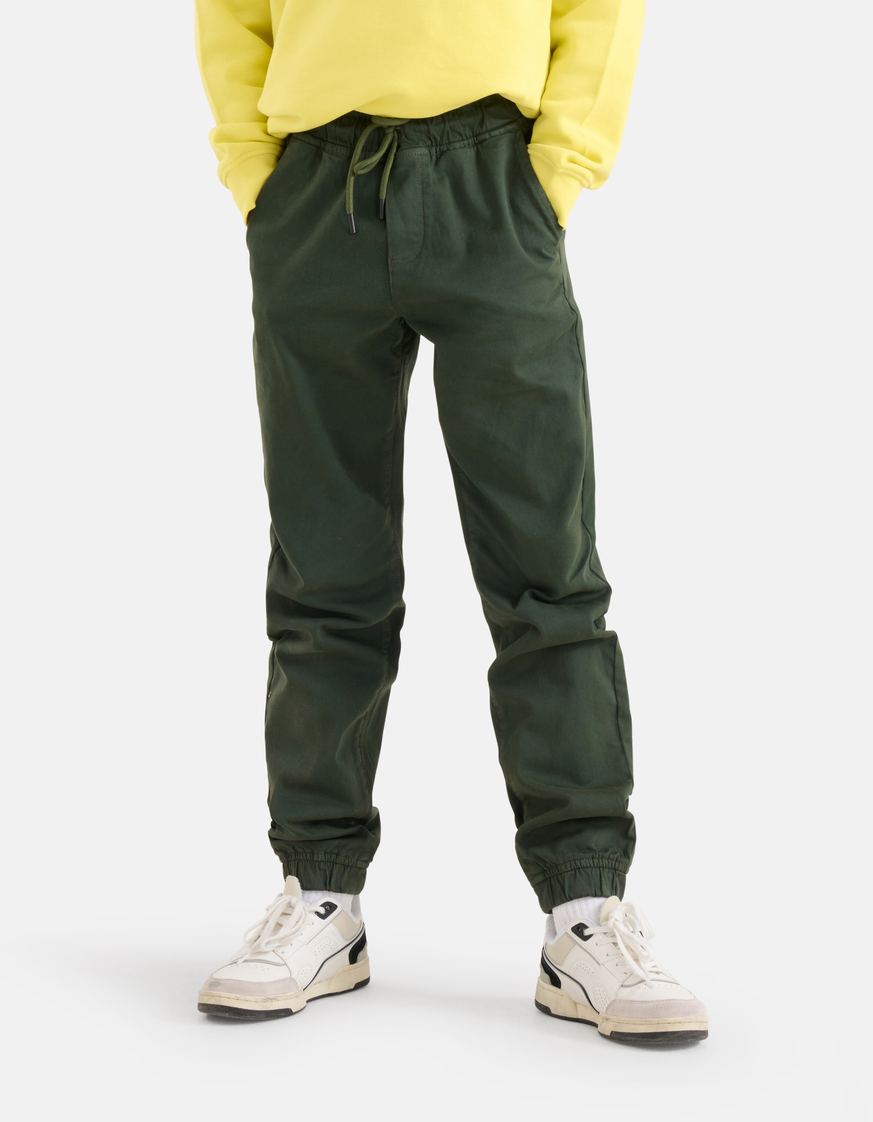 Lässige Twill-Hose Dunkelgrün SHOEBY BOYS