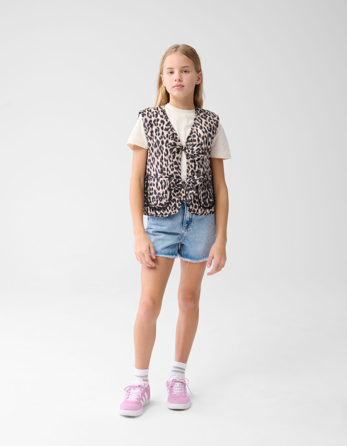 Leopard Printed Gilet Brown SHOEBY GIRLS