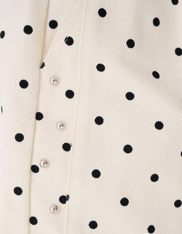 Polkadot Kurz Gebrochen Wei&szlig; SHOEBY GIRLS