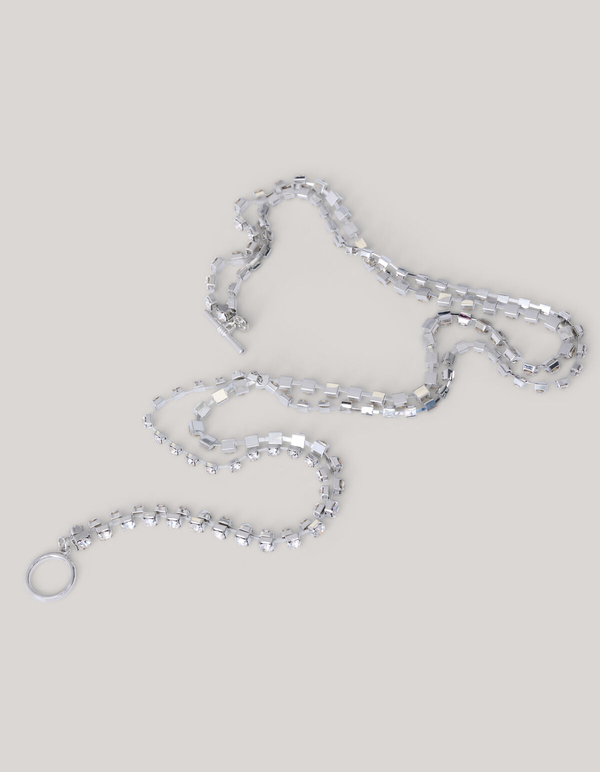 Doppelte Halskette Silber SHOEBY ACCESSOIRES