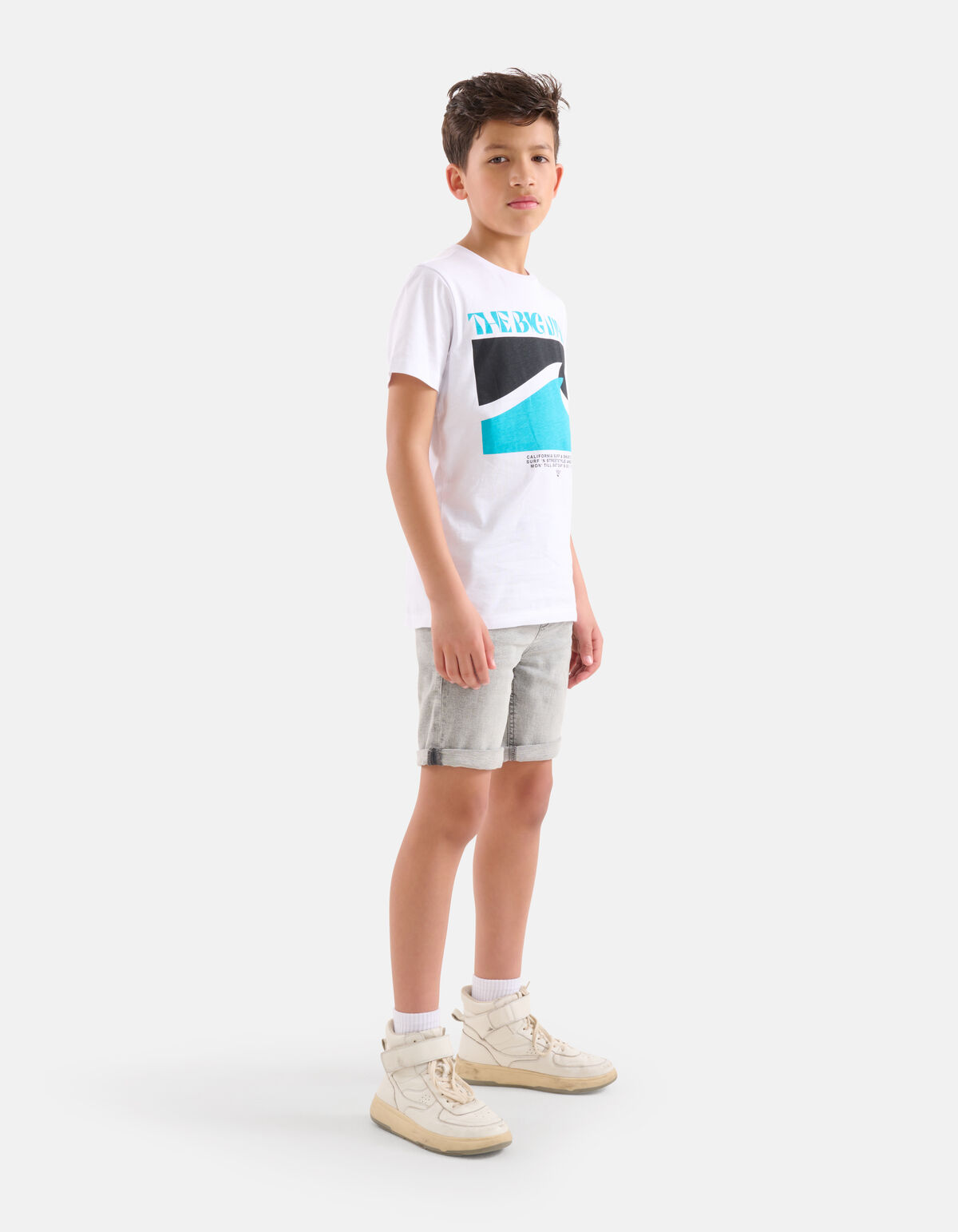 Print-T-Shirt Weiß SHOEBY BOYS