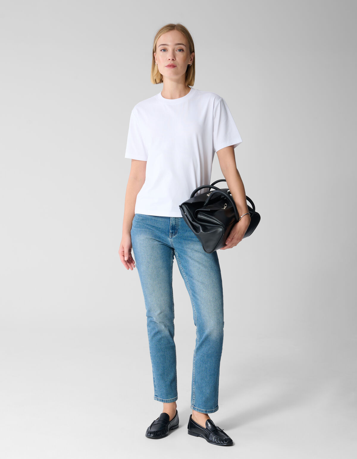 Basic-T-Shirt Wei&szlig; By Lonneke SHOEBY WOMEN