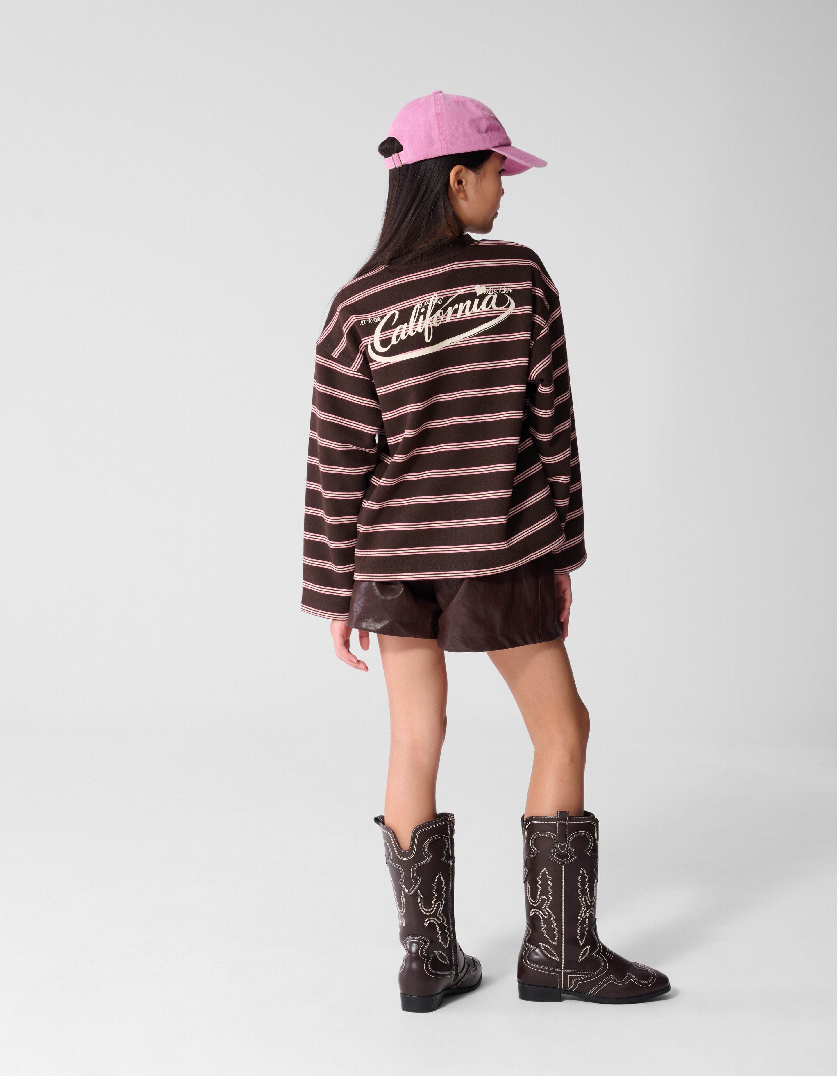 Oversize-Pullover mit Streifenmuster Braun SHOEBY GIRLS