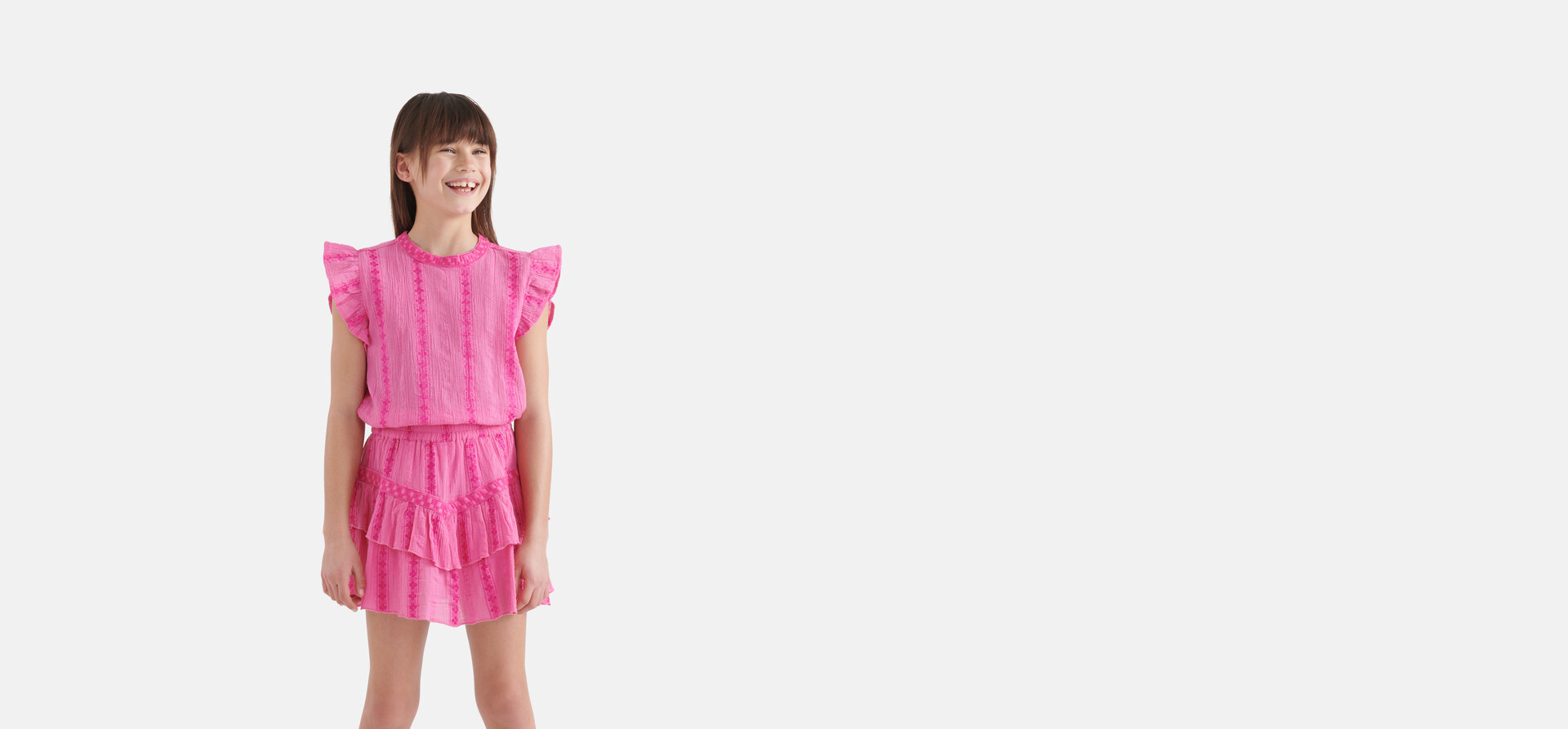 Tape Detail Top Pink By Nicolette SHOEBY GIRLS
