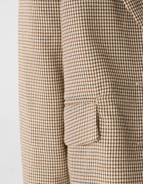 Cropped-Blazer mit Karomuster Hellbraun SHOEBY GIRLS