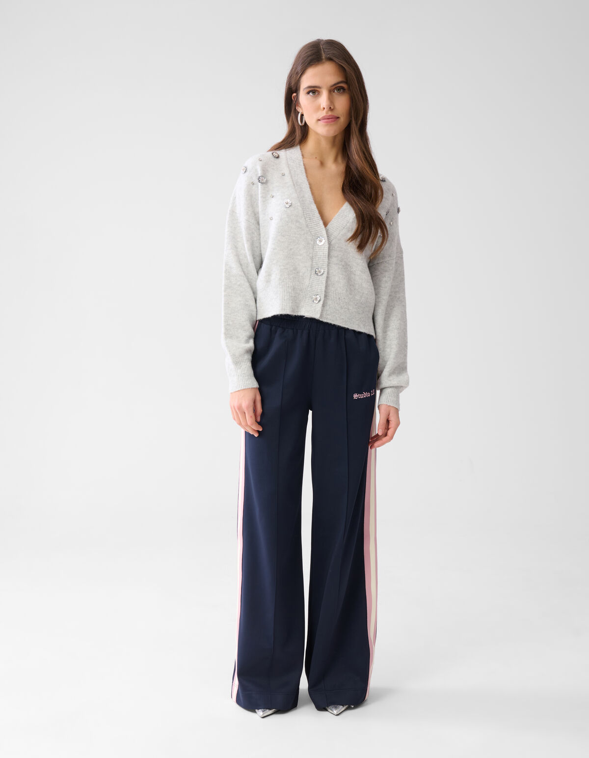 Sportliche Hose mit weitem Bein Dunkelblau SHOEBY WOMEN