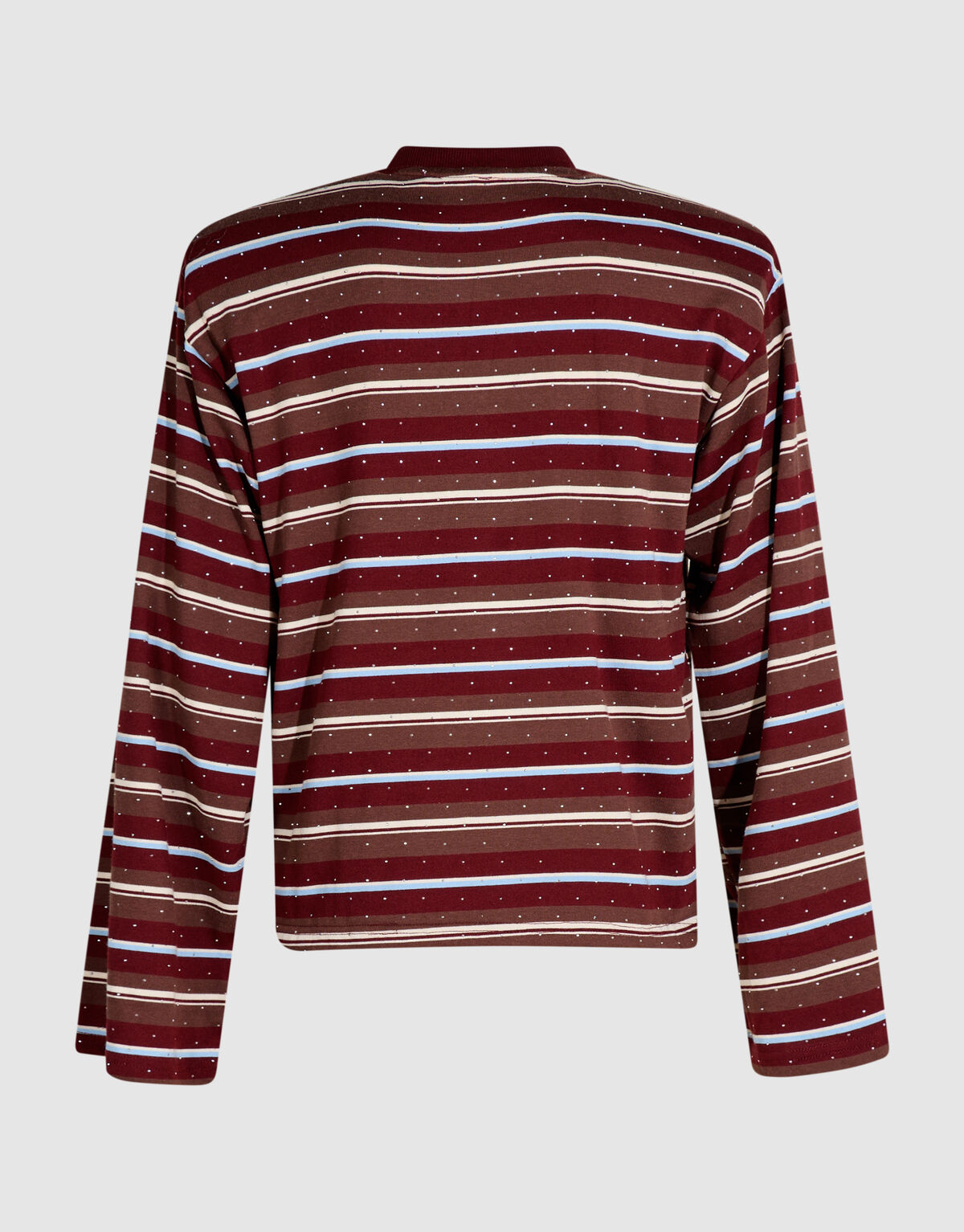 Embellished Gestreifte Longsleeve Dunkelrot SHOEBY WOMEN