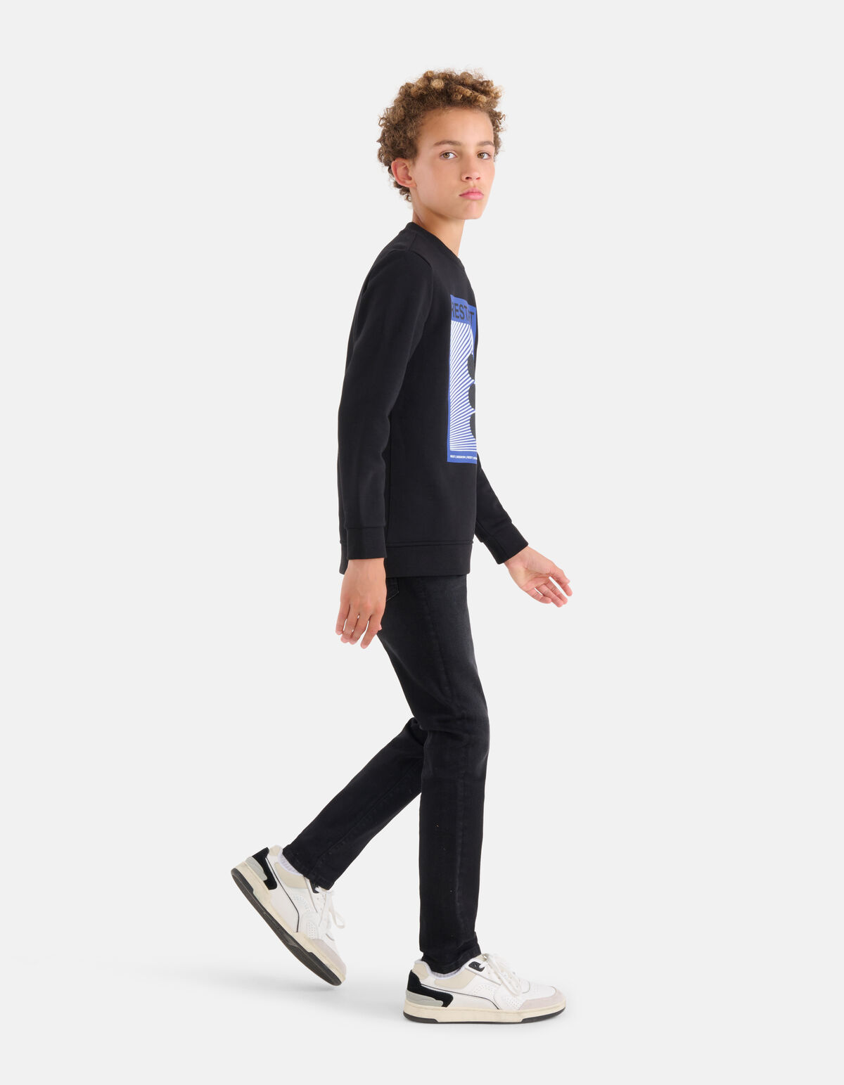 Grafik Retro Pullover Schwarz SHOEBY BOYS