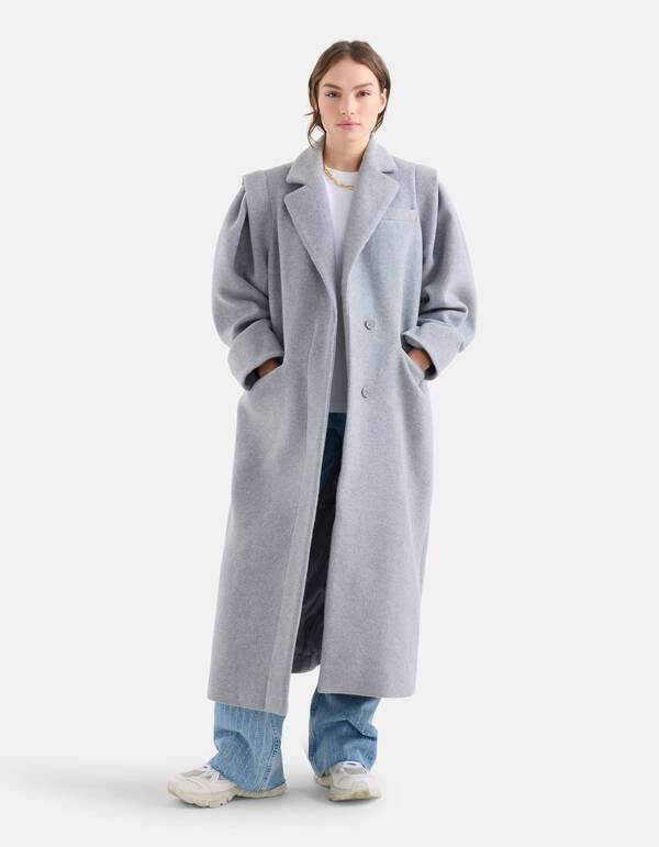 Mantel mit gerafften Schultern Grau By Lonneke SHOEBY WOMEN