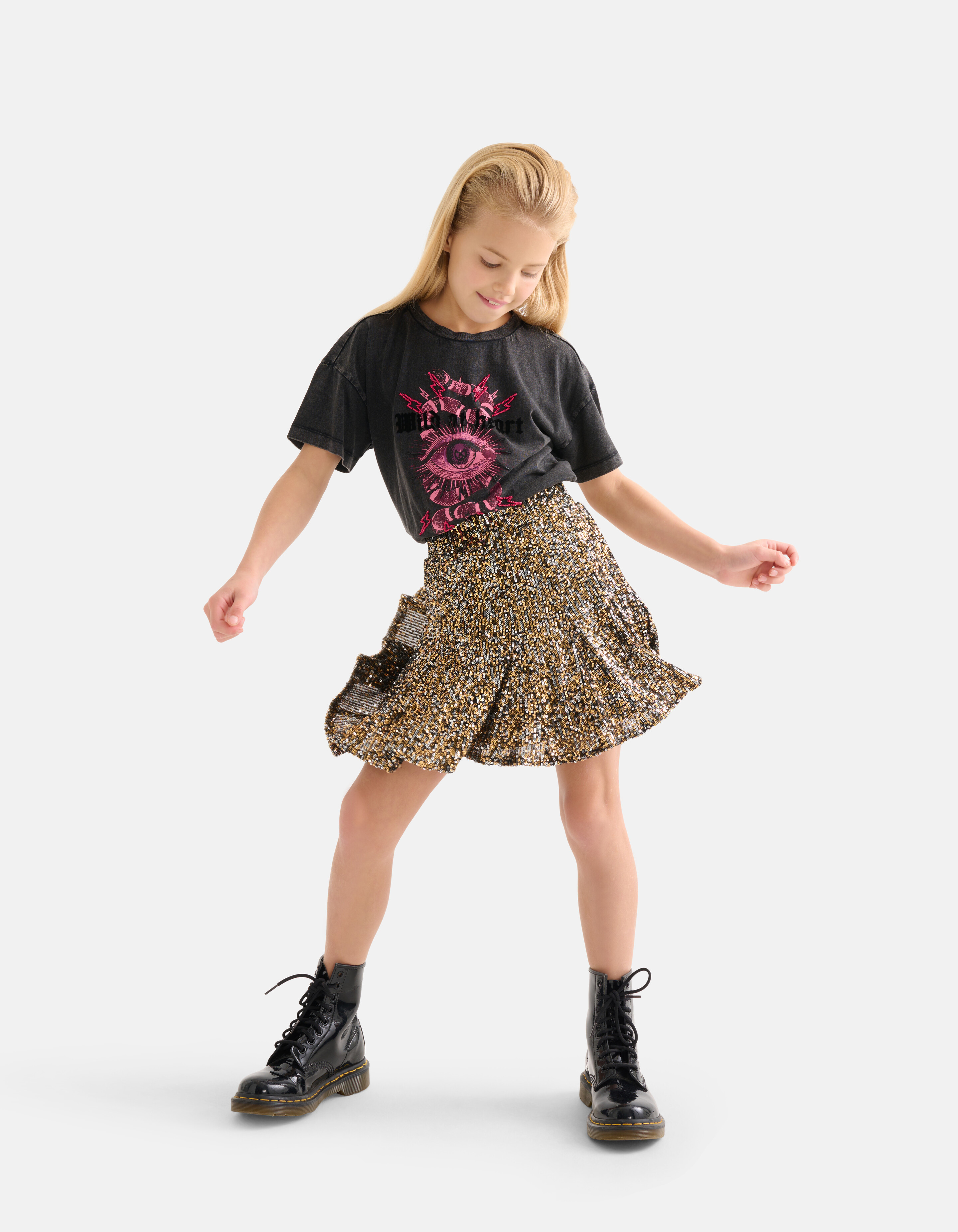 Paillettenrock Gold SHOEBY GIRLS