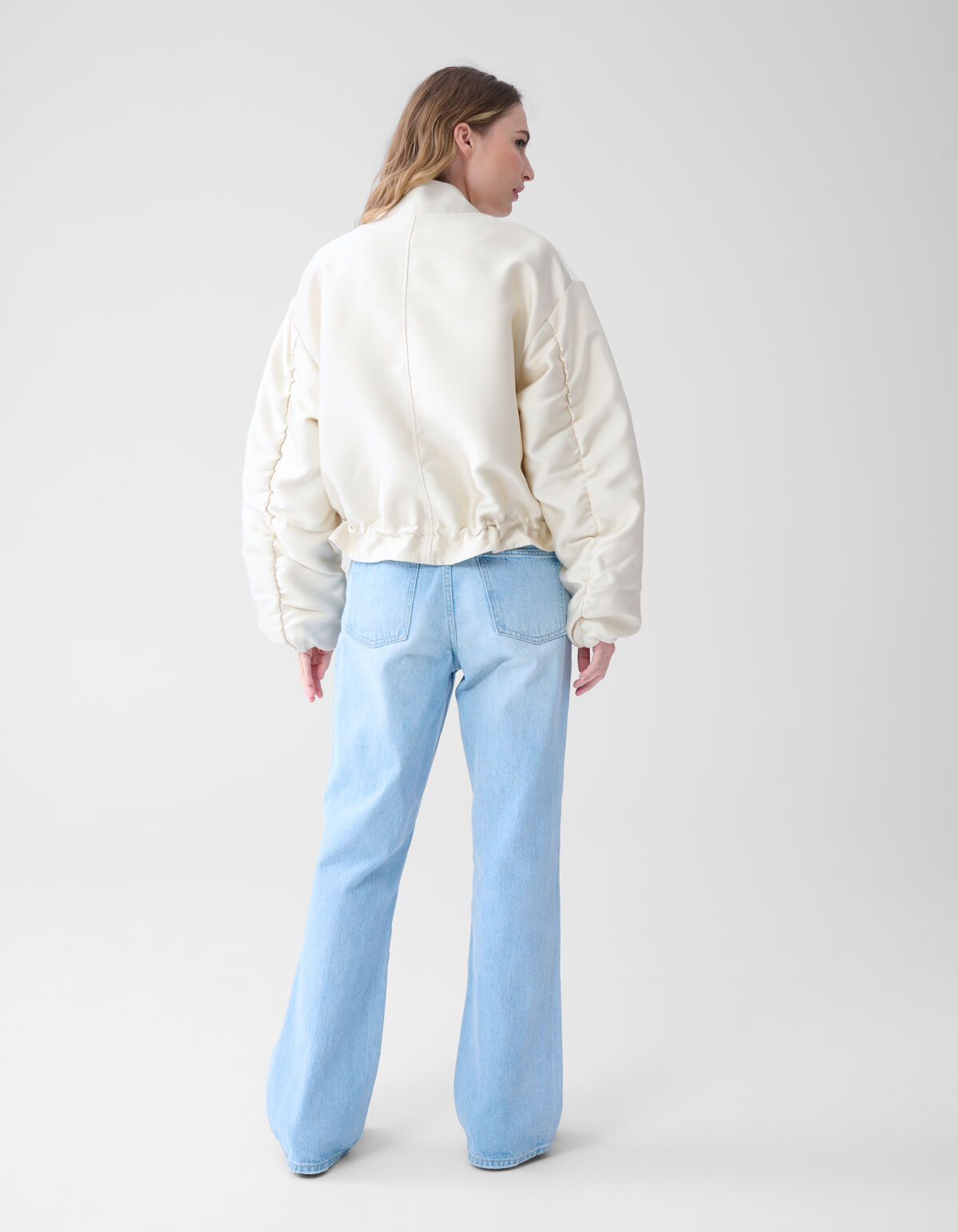 Satin Bomber Off White SHOEBY WOMEN