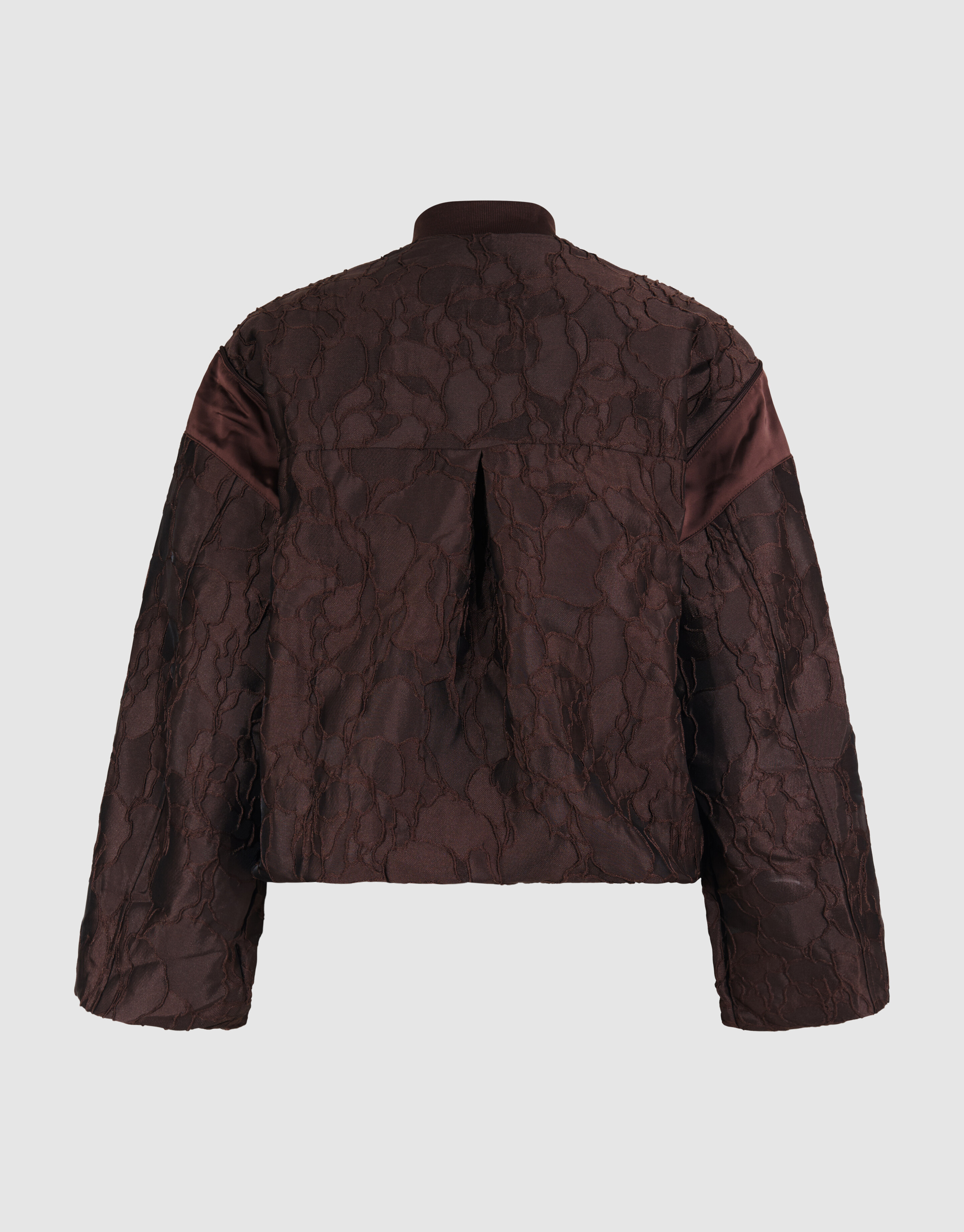 Blumen-Jacquard-Bomberjacke Dunkelbraun SHOEBY WOMEN