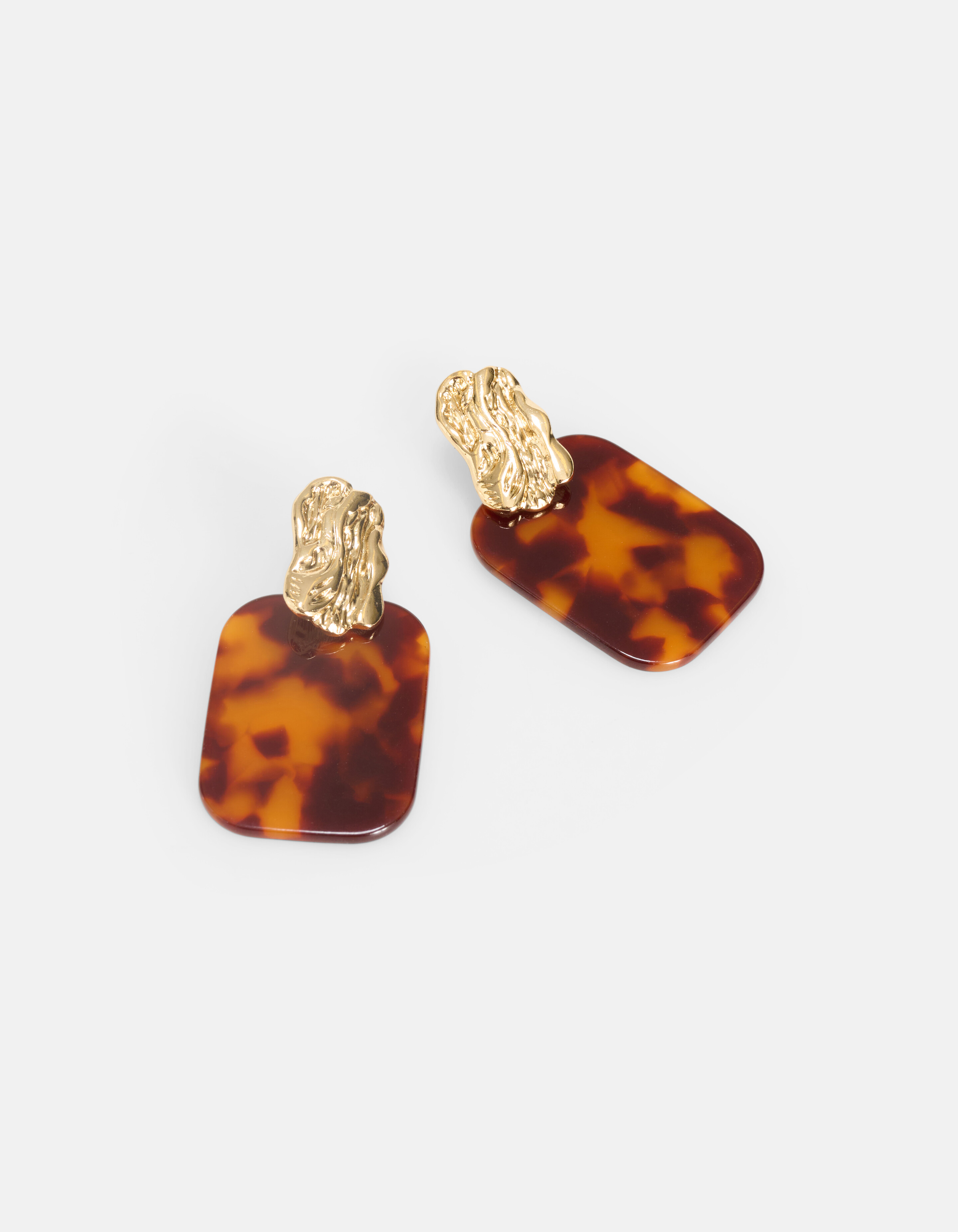 Braune Ohrringe mit Marmordruck SHOEBY ACCESSOIRES