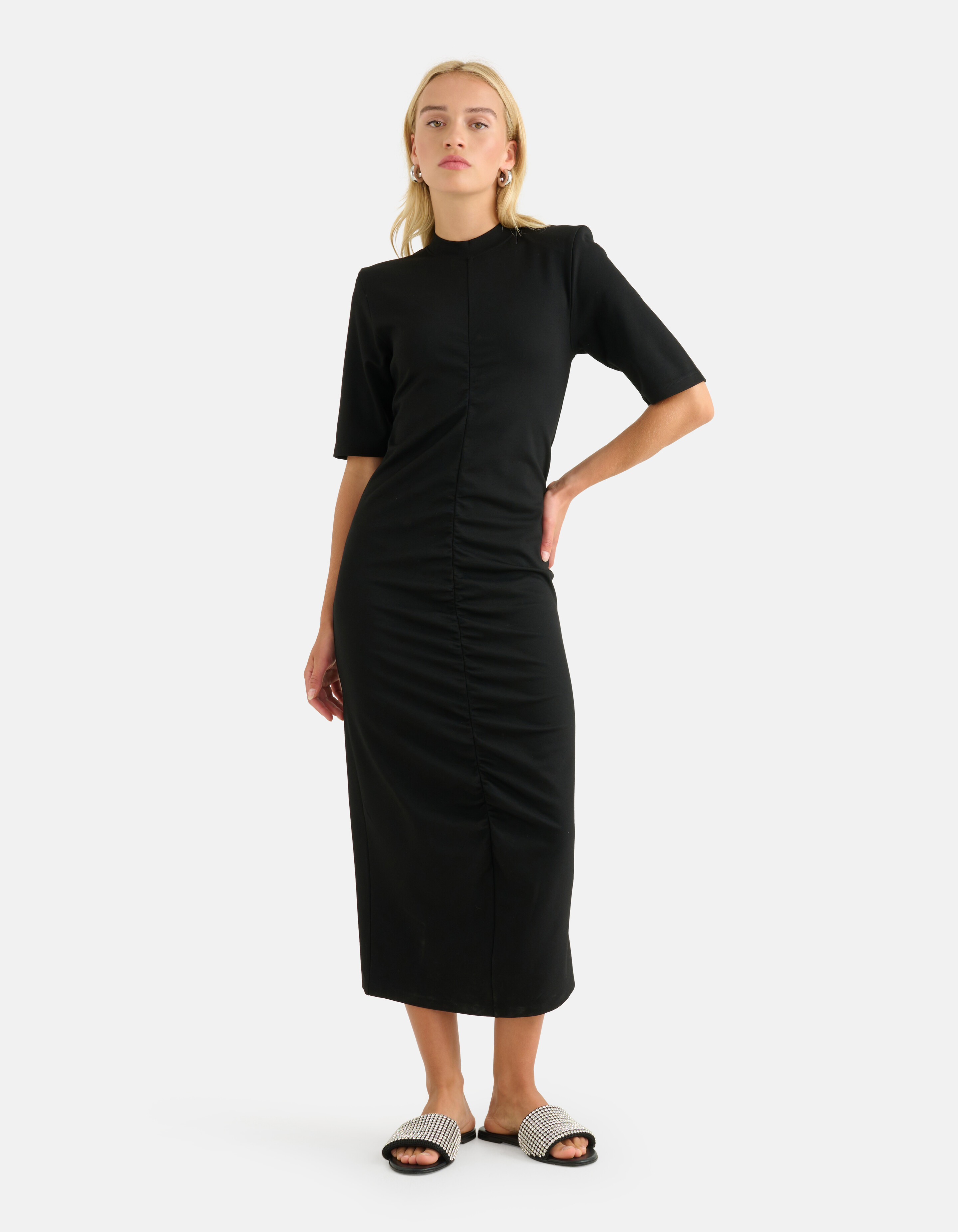 Punta Plooien Jurk Zwart SHOEBY WOMEN