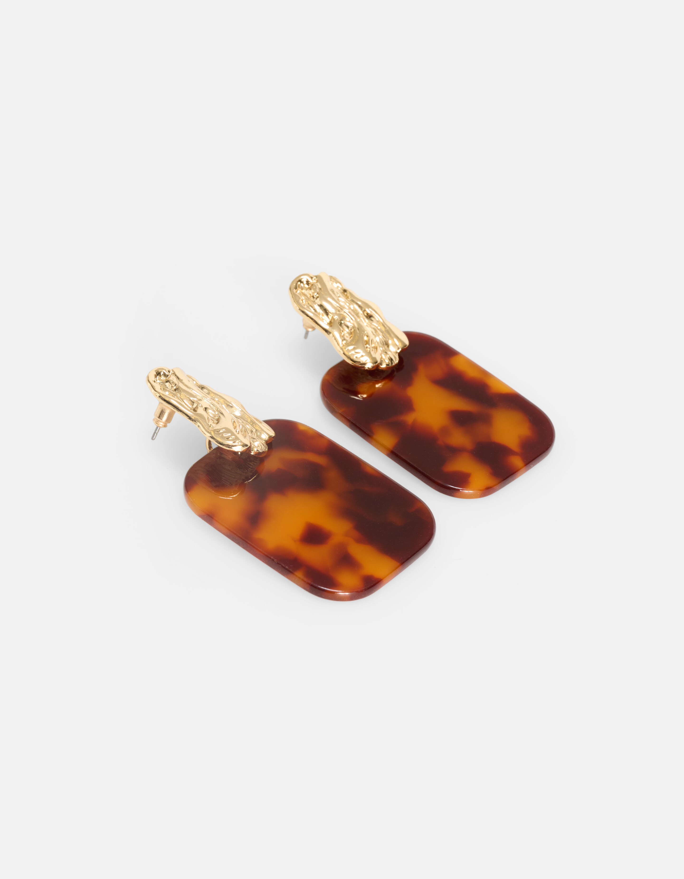 Braune Ohrringe mit Marmordruck SHOEBY ACCESSOIRES