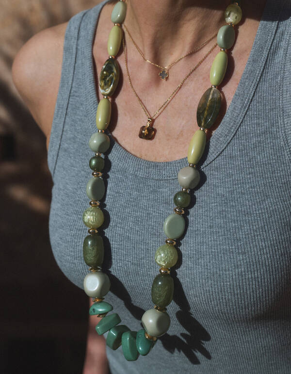 Multi Perlenkette Gr&uuml;n von Lonneke SHOEBY ACCESSOIRES