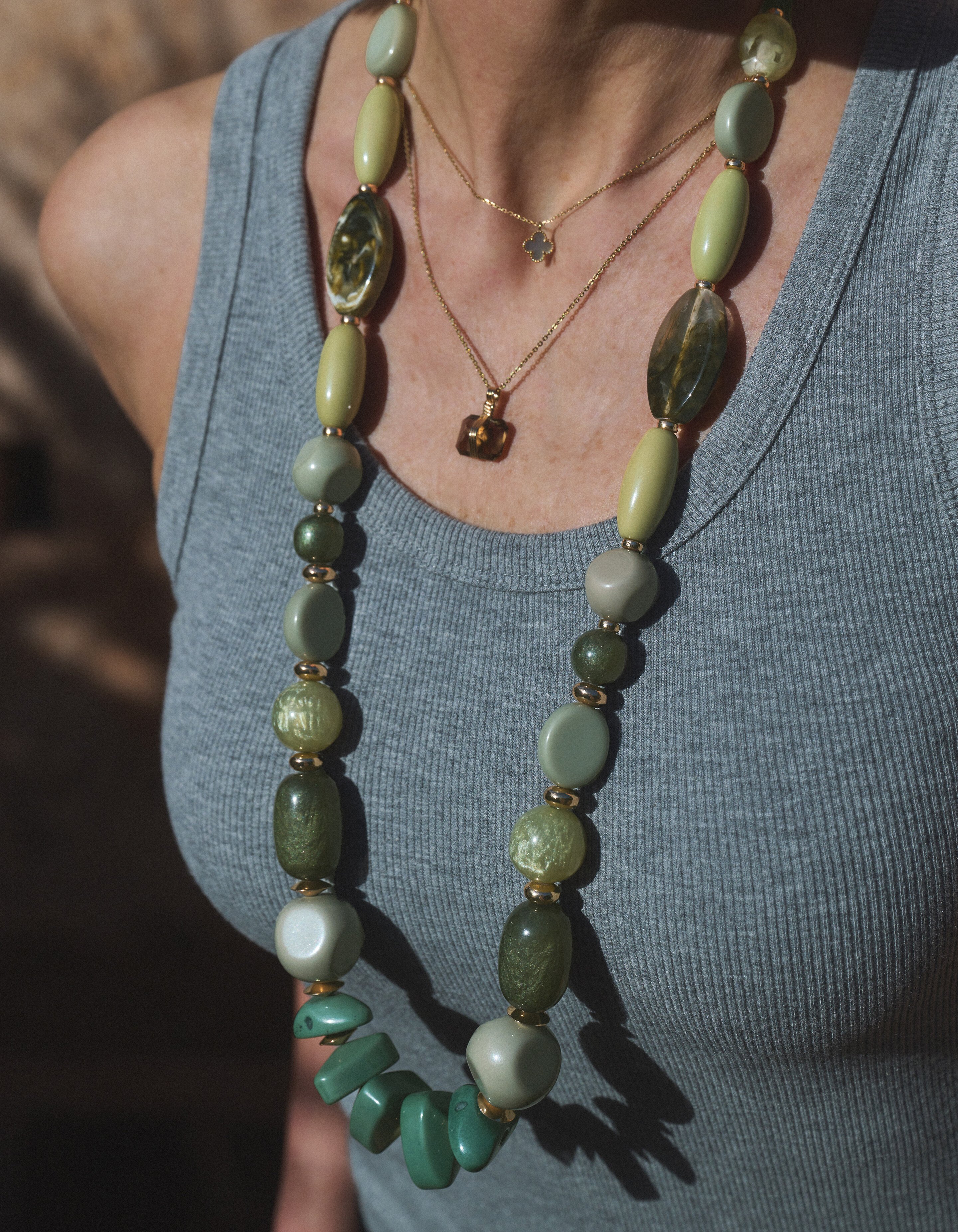 Multi Perlenkette Gr&uuml;n von Lonneke SHOEBY ACCESSOIRES