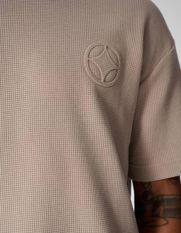 Waffel-T-Shirt Hellbraun SHOEBY MEN