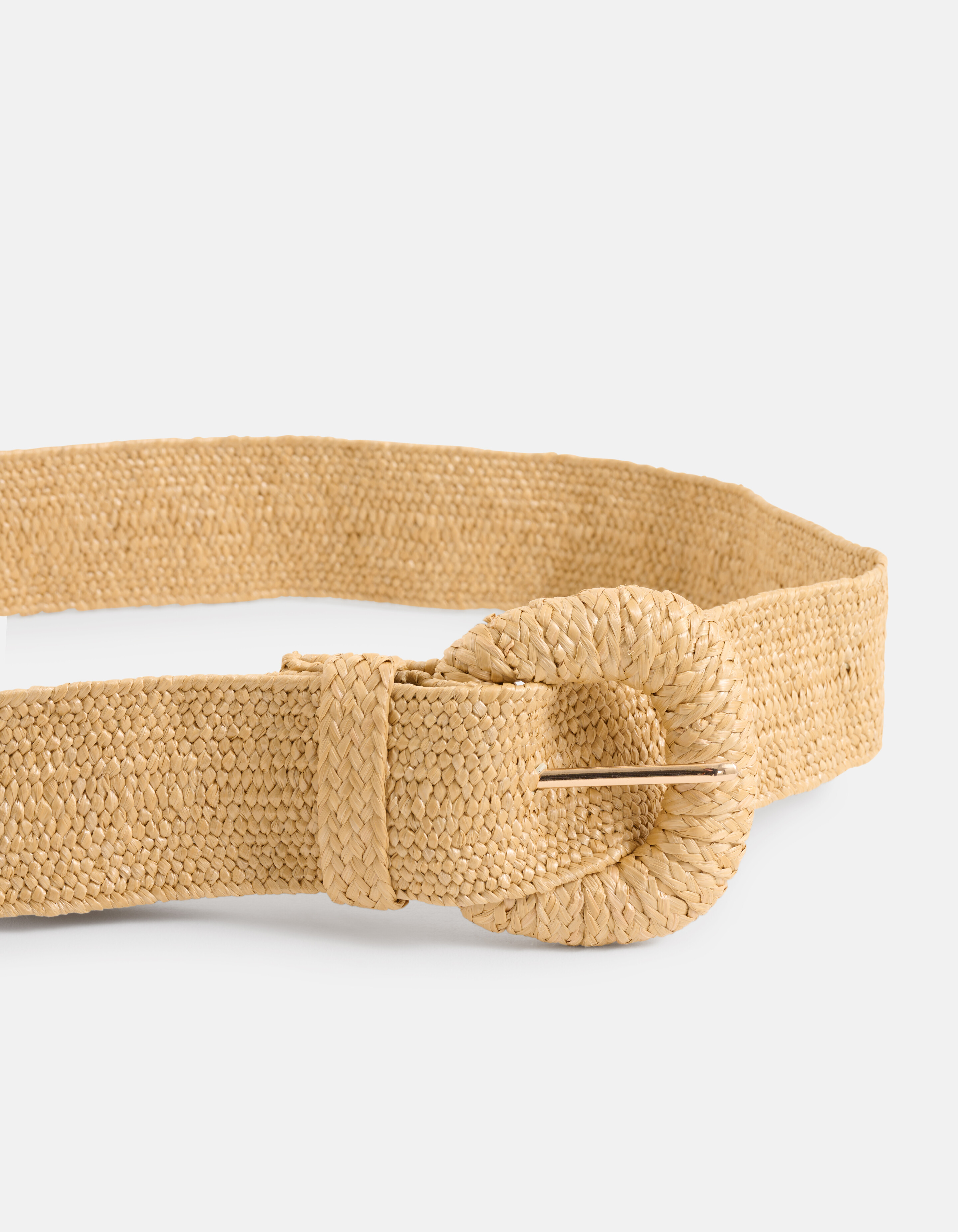 Breiter Raffia Gürtel Beige SHOEBY ACCESSOIRES