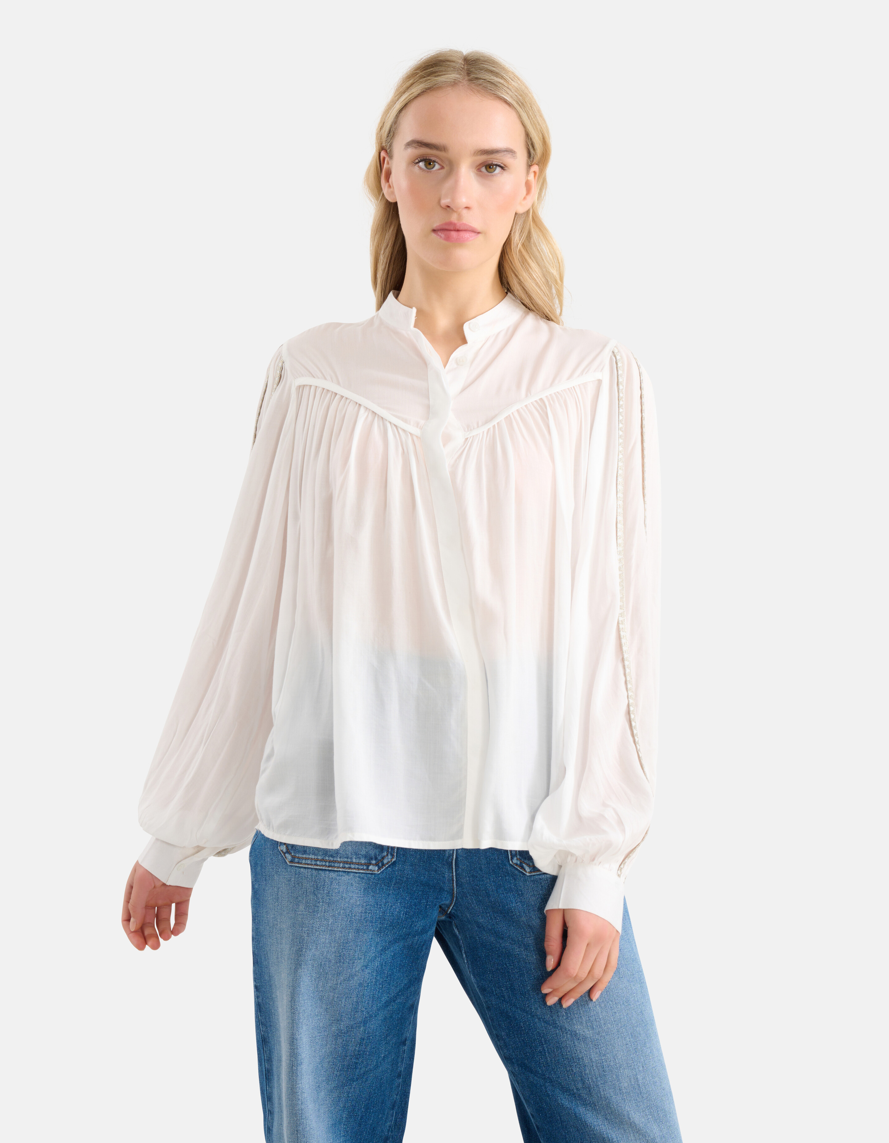 Faltenbluse Off White By Mieke SHOEBY WOMEN