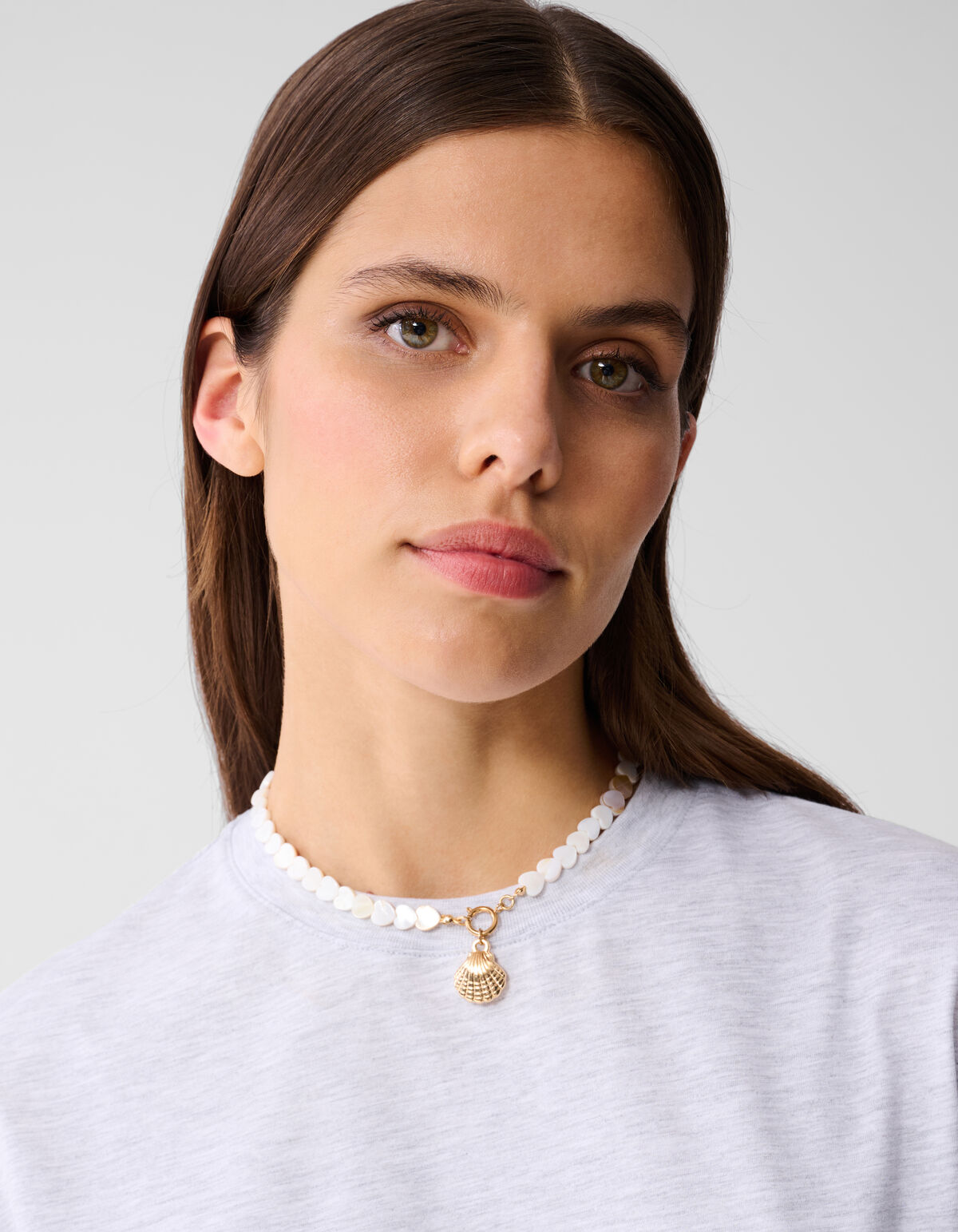 Perlenkette Herz Wei&szlig; SHOEBY ACCESSOIRES