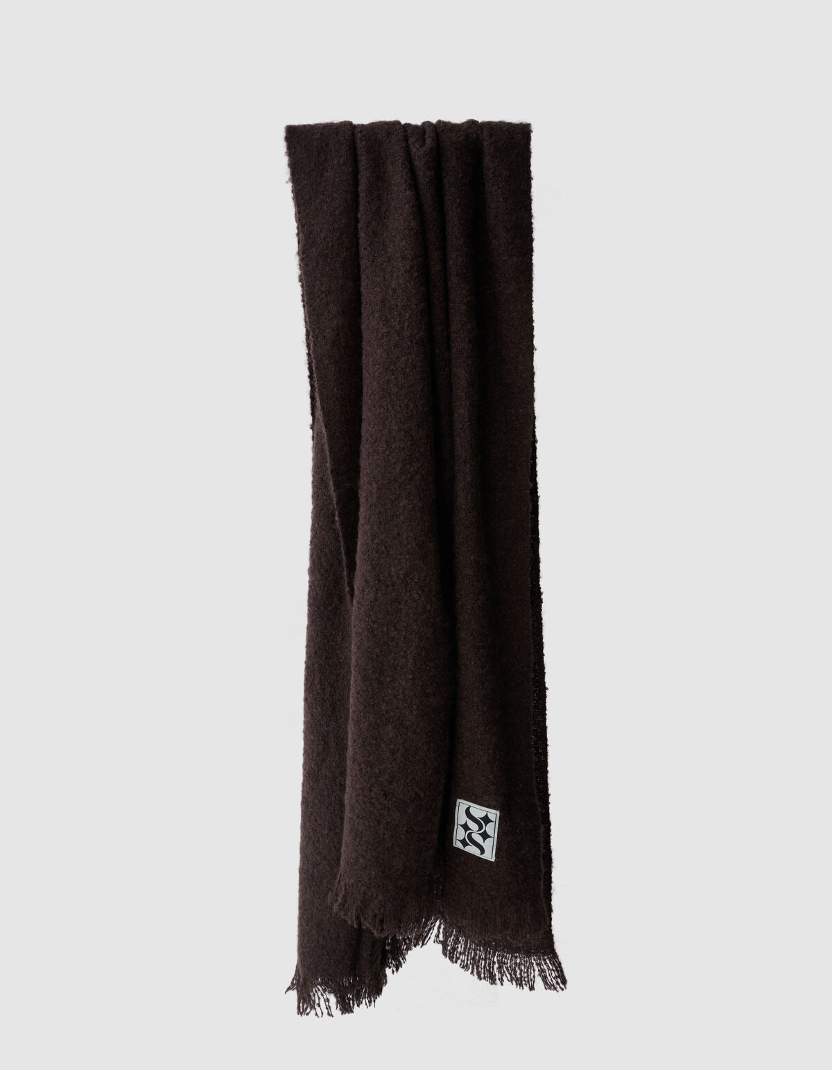 Bouclé Sjaal Donkerbruin SHOEBY ACCESSOIRES