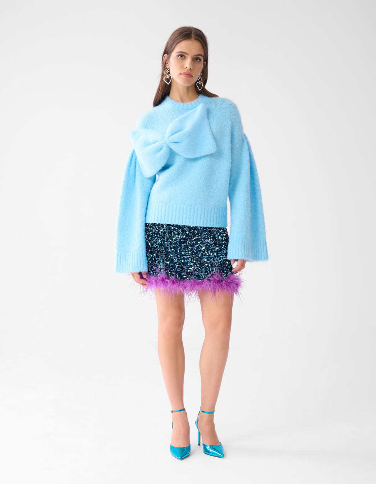Bow Sweater Hellblau By Lizzy SHOEBY WOMEN