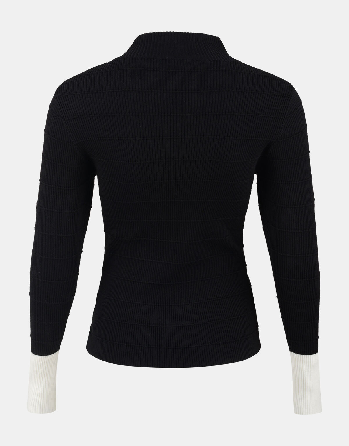 Rollkragenpullover Schwarz/Weiß SHOEBY WOMEN