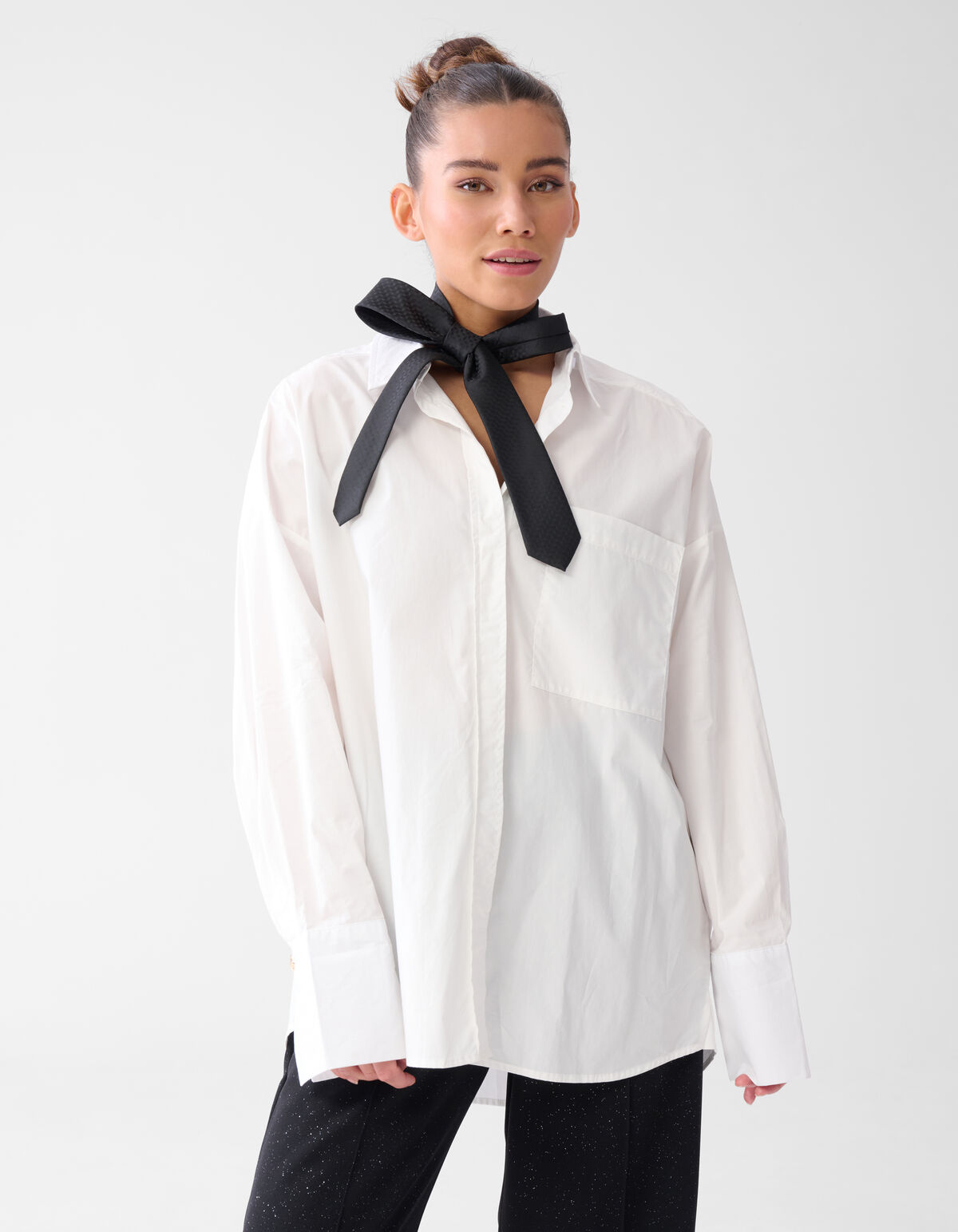 Textured Necktie Black SHOEBY ACCESSOIRES