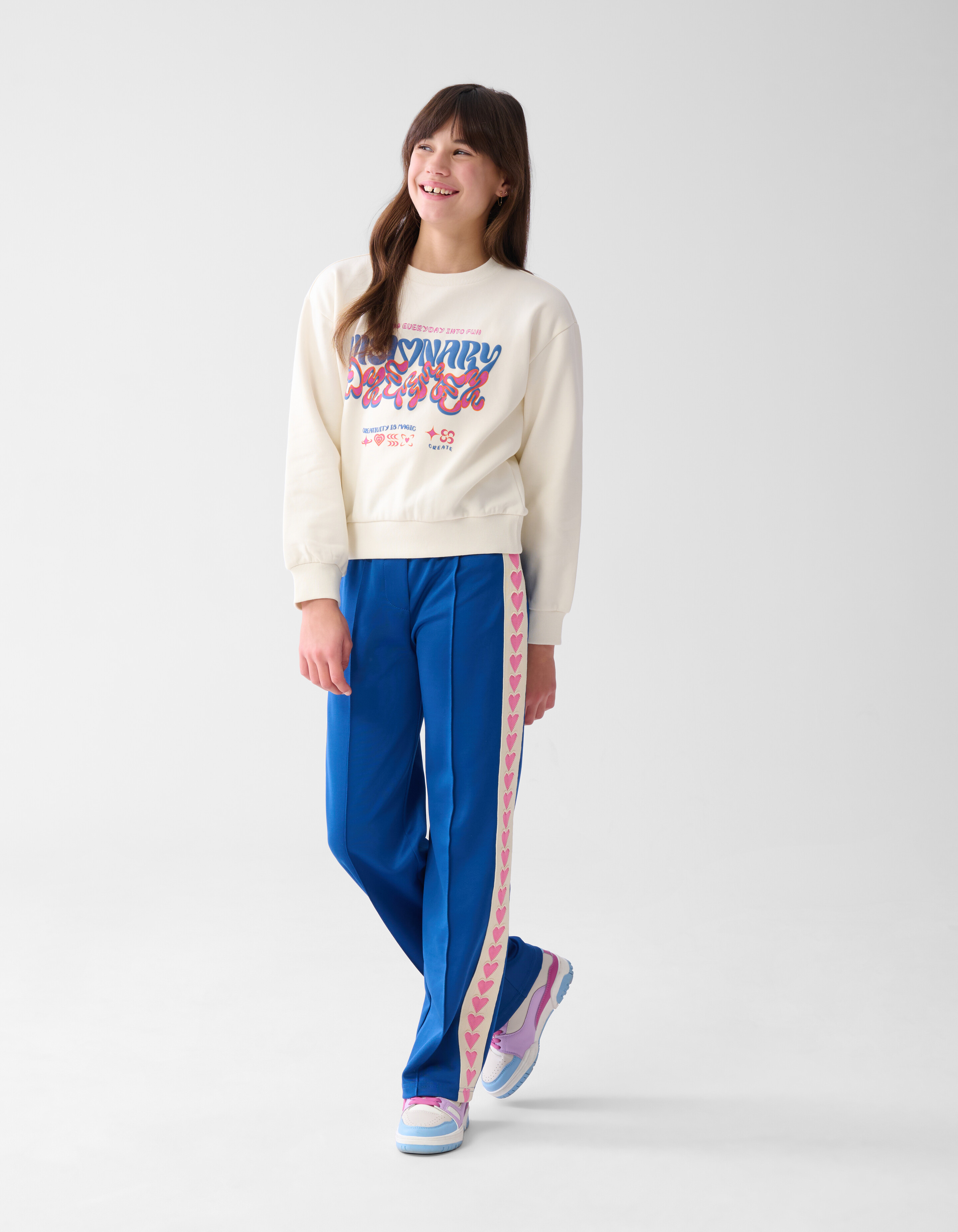 Sportliche Tape-Hose mit weitem Bein Dunkelblau SHOEBY GIRLS