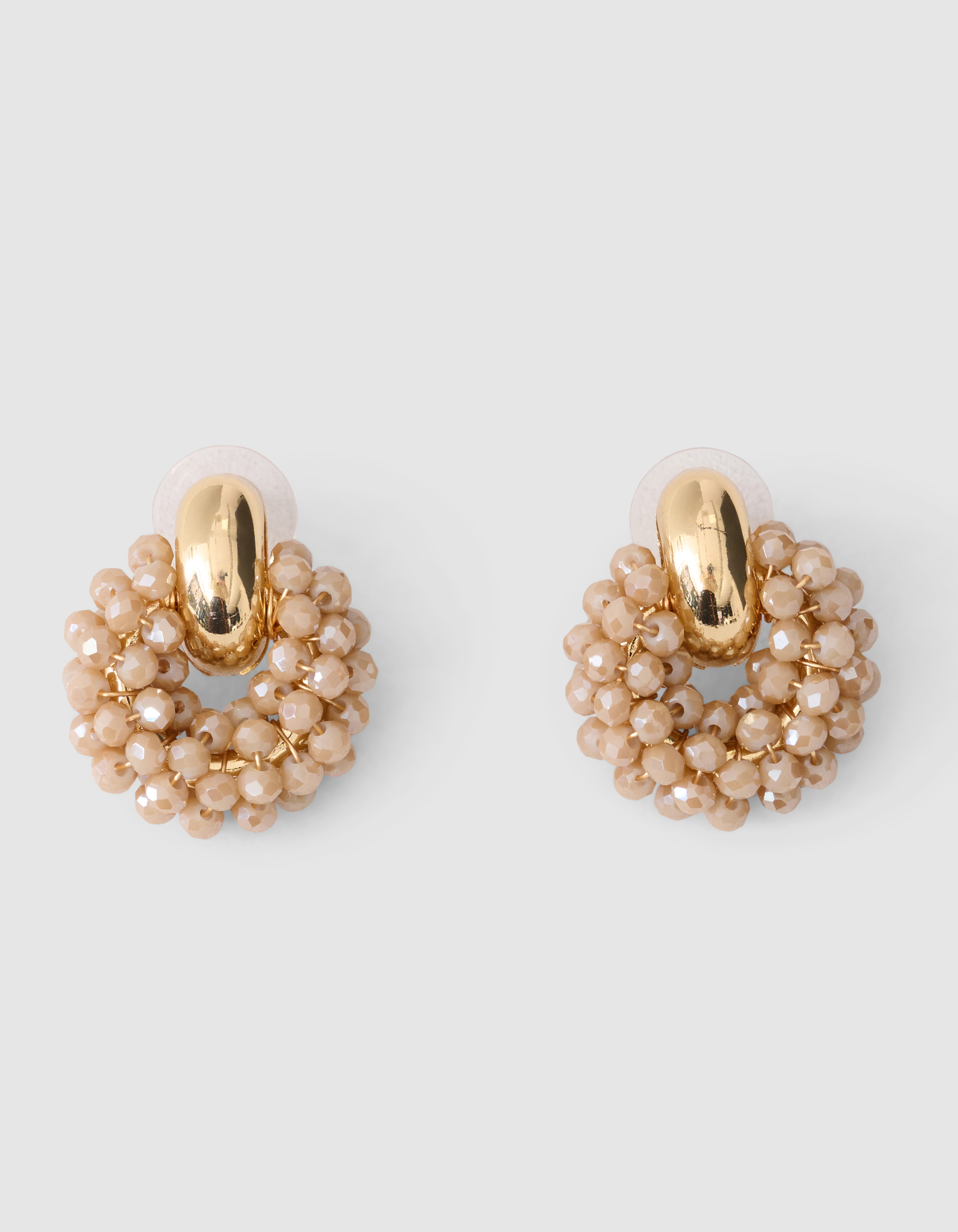 Runde Perlenohrringe Braun SHOEBY ACCESSOIRES