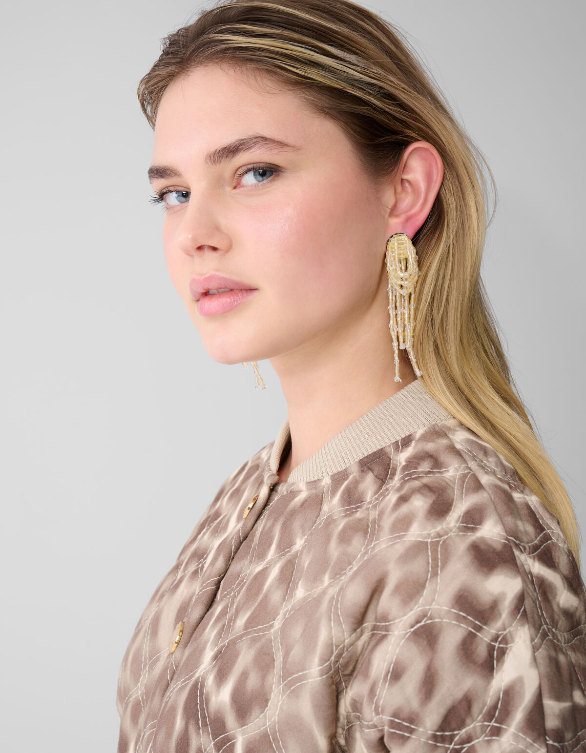 Multi Beaded Ohrringe Hellgelb SHOEBY ACCESSOIRES