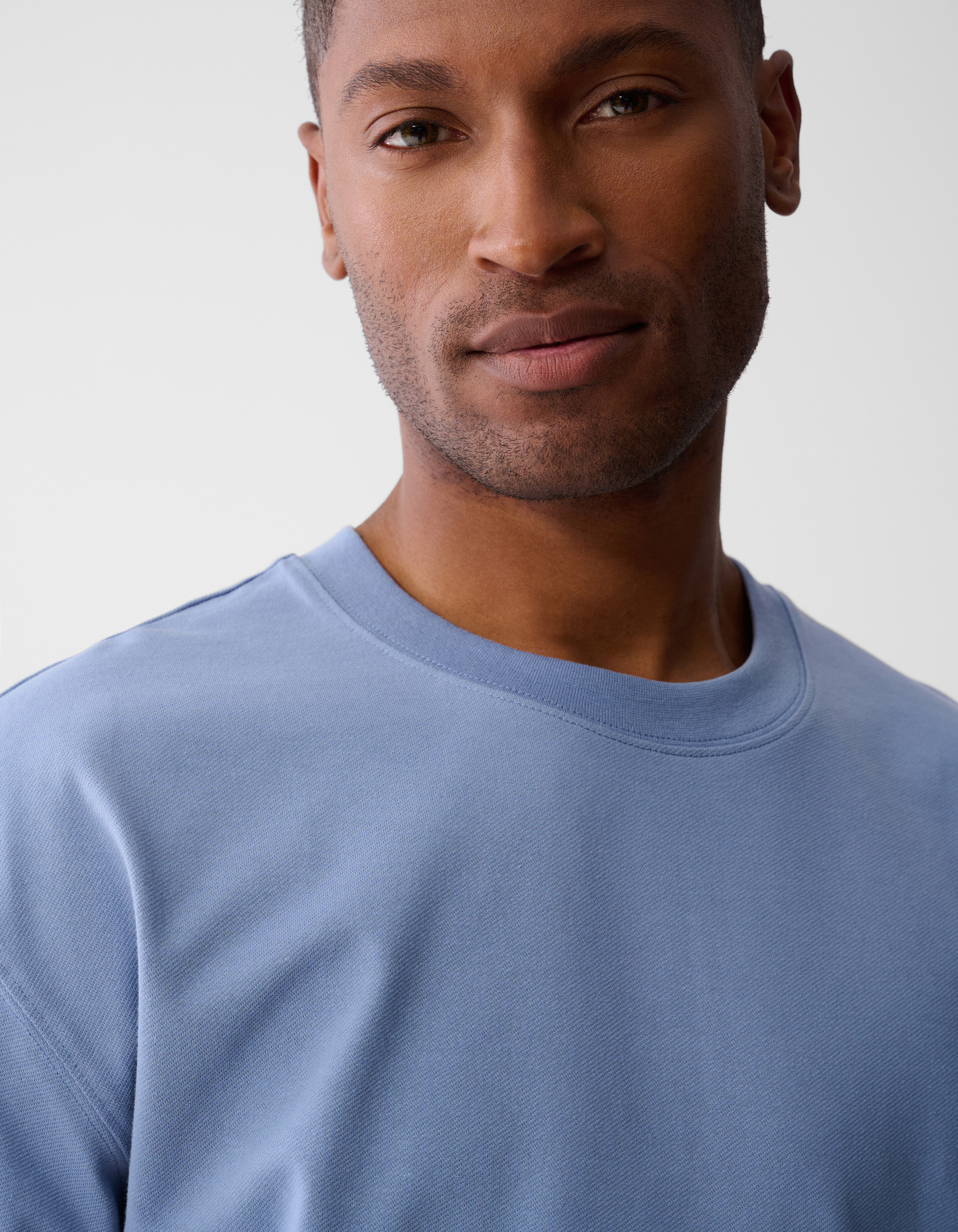 Gehäkeltes T-shirt Hellblau SHOEBY MEN