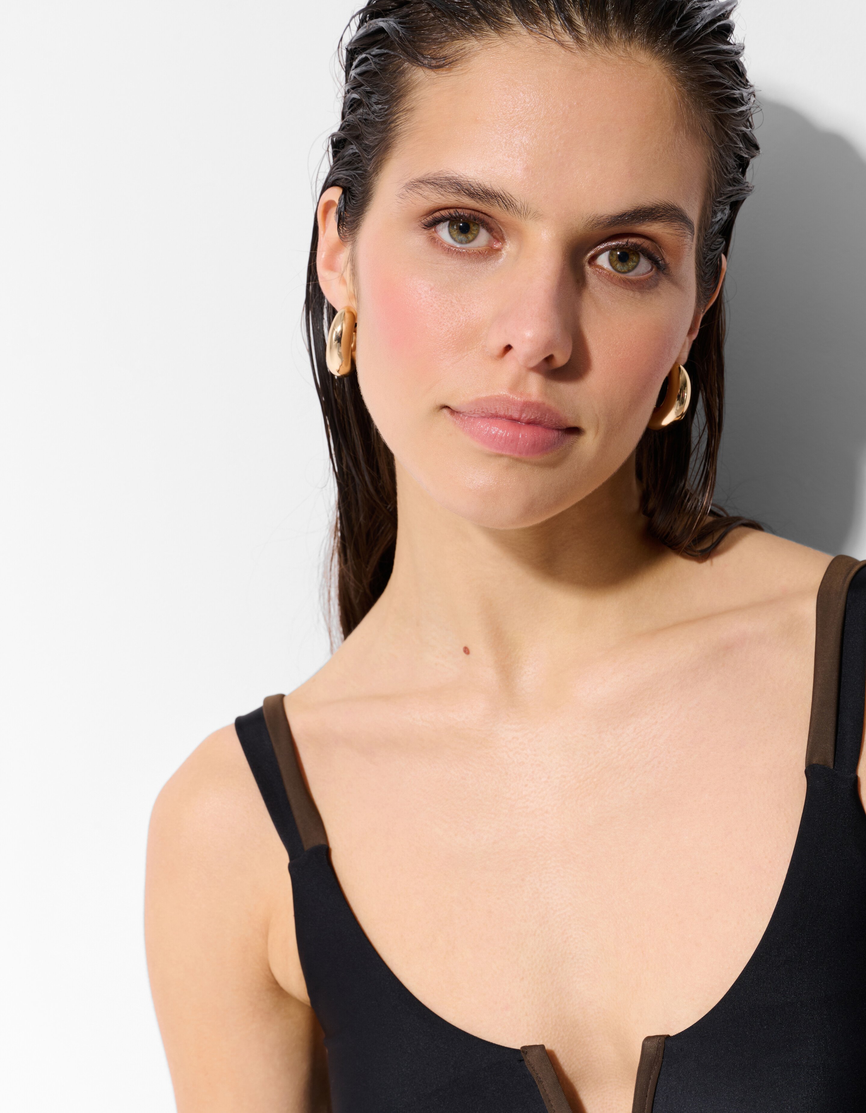 Kontrast Badeanzug Schwarz SHOEBY ACCESSOIRES