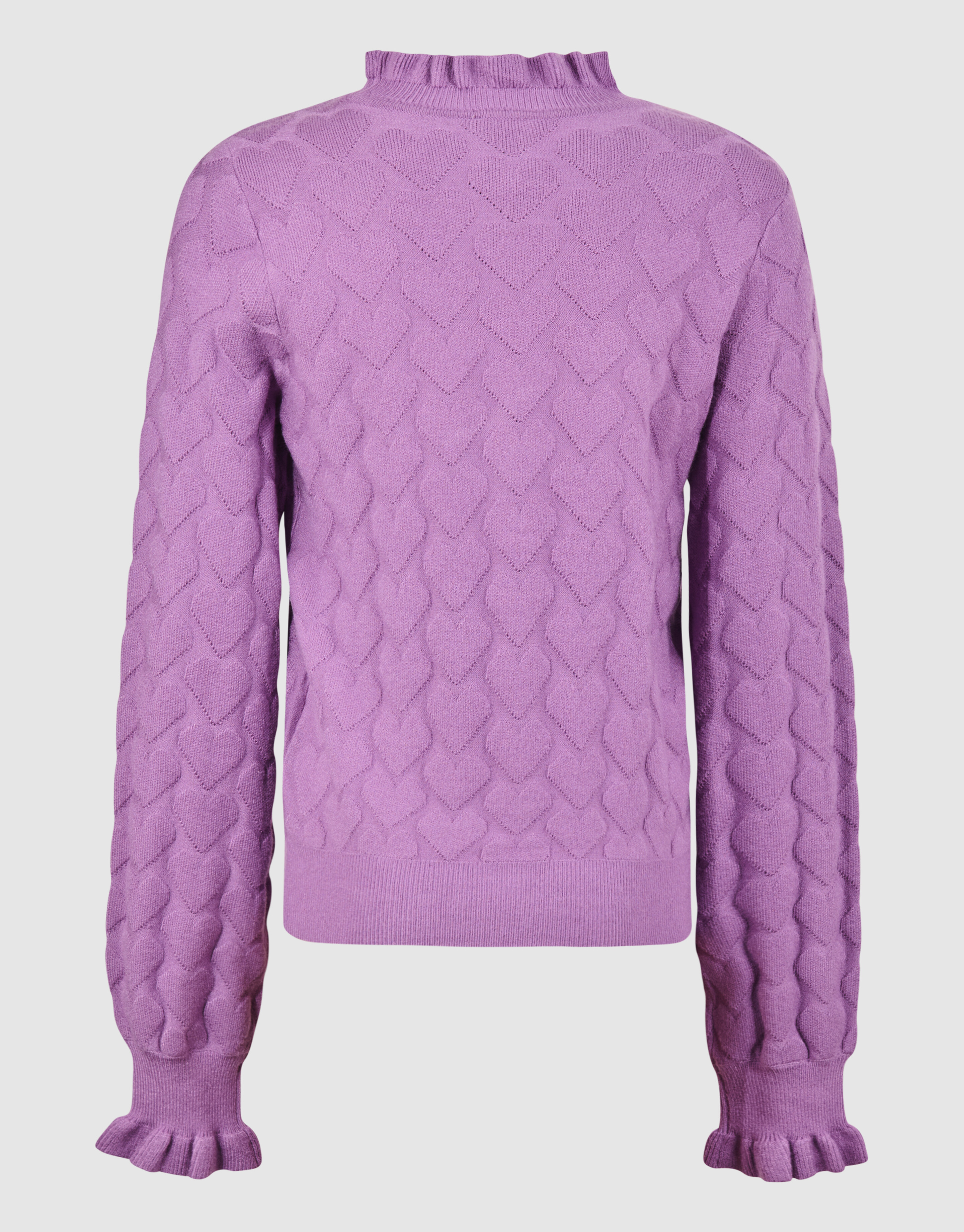 Stricktop mit Herzmotiv Lila SHOEBY GIRLS