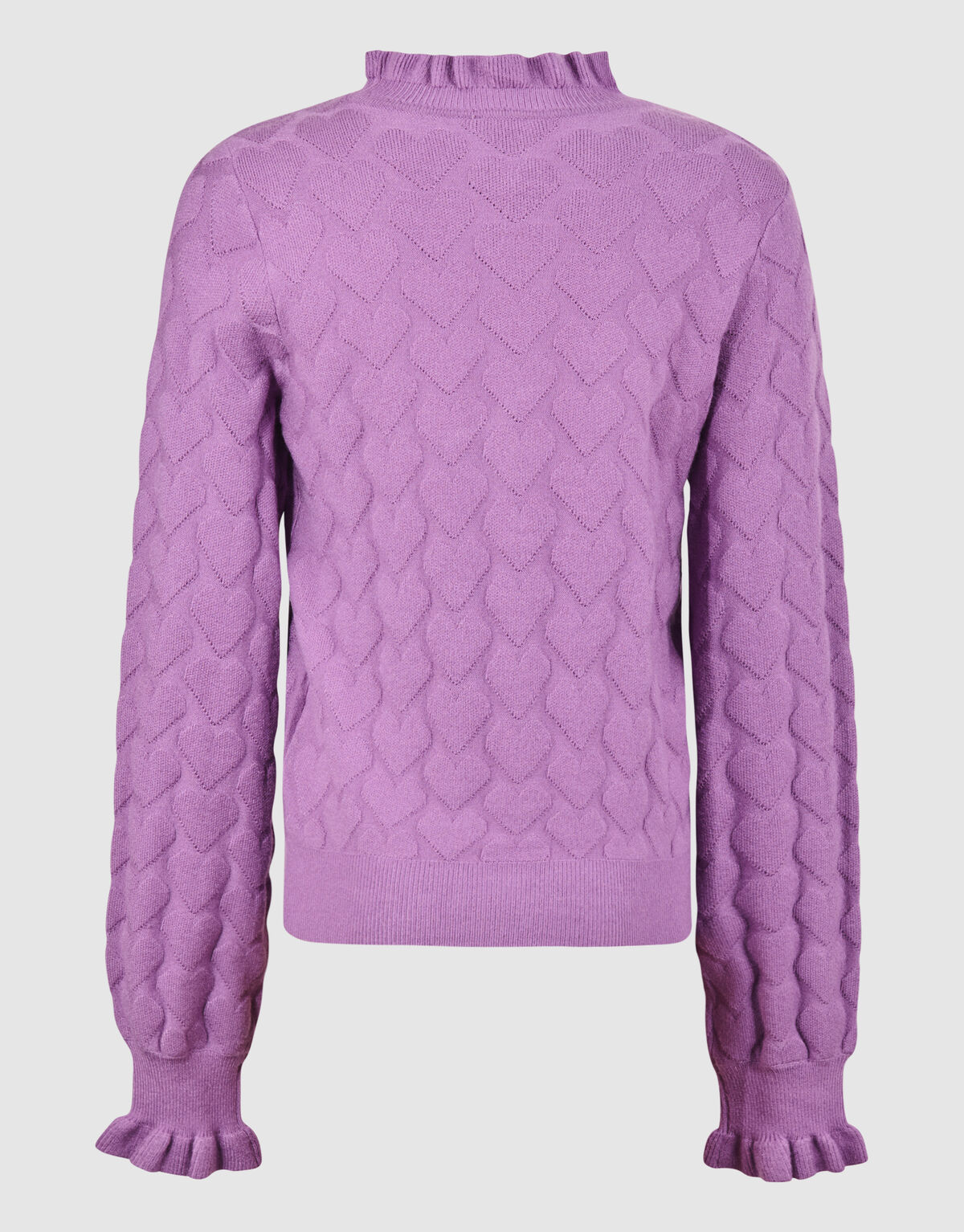 Stricktop mit Herzmotiv Lila SHOEBY GIRLS