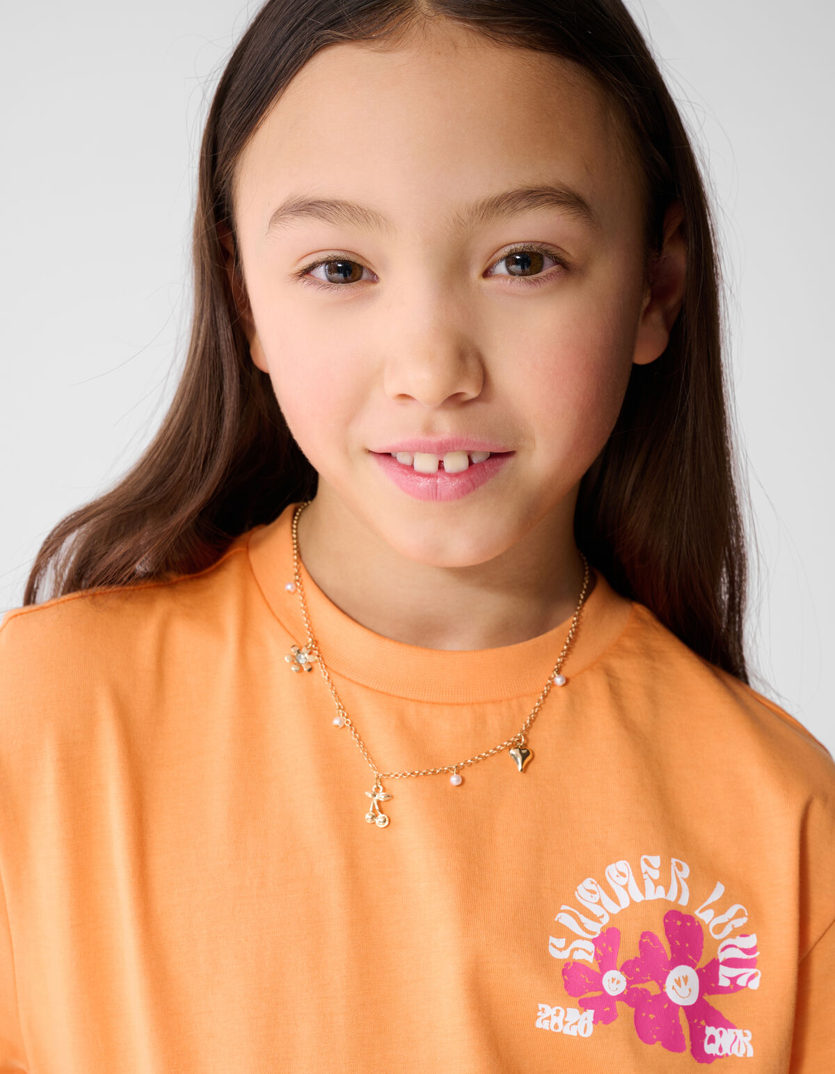 Summer Love T-Shirt Orange SHOEBY GIRLS