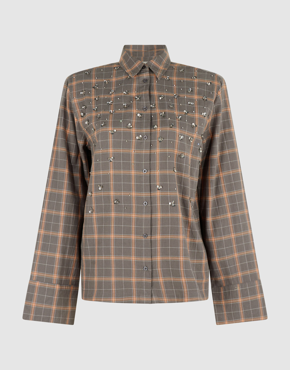 Karierte Bluse braun SHOEBY WOMEN
