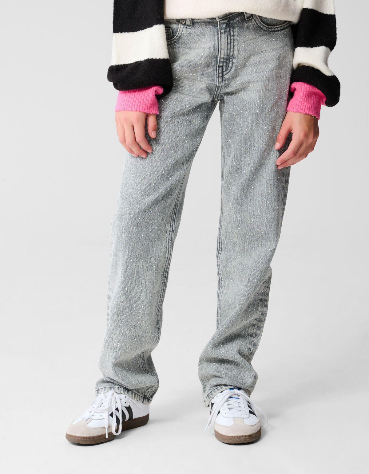 Stone Straight Fit Jeans Hellgrau SHOEBY GIRLS