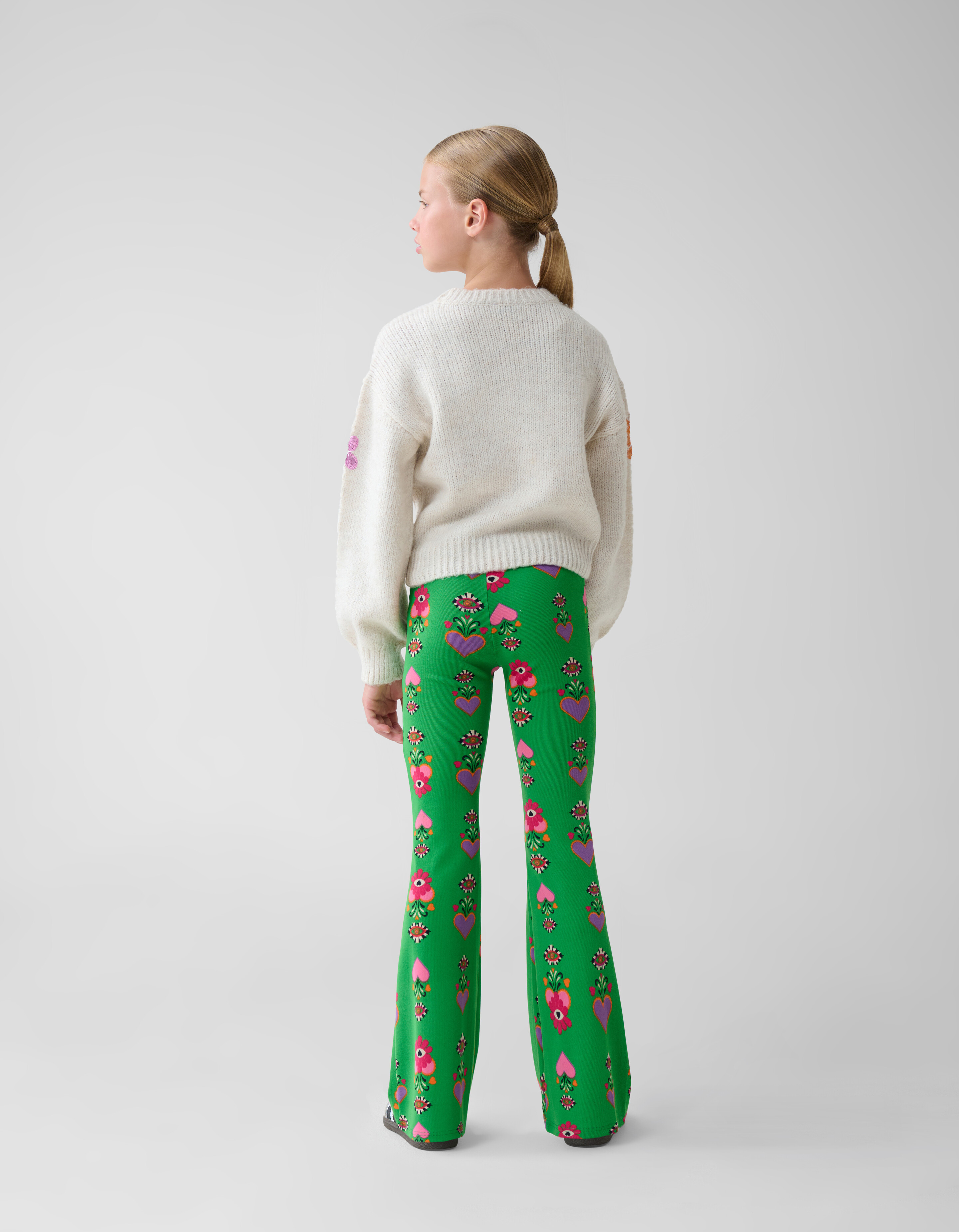 Bedruckte ausgestellte Rippen-Leggings SHOEBY GIRLS