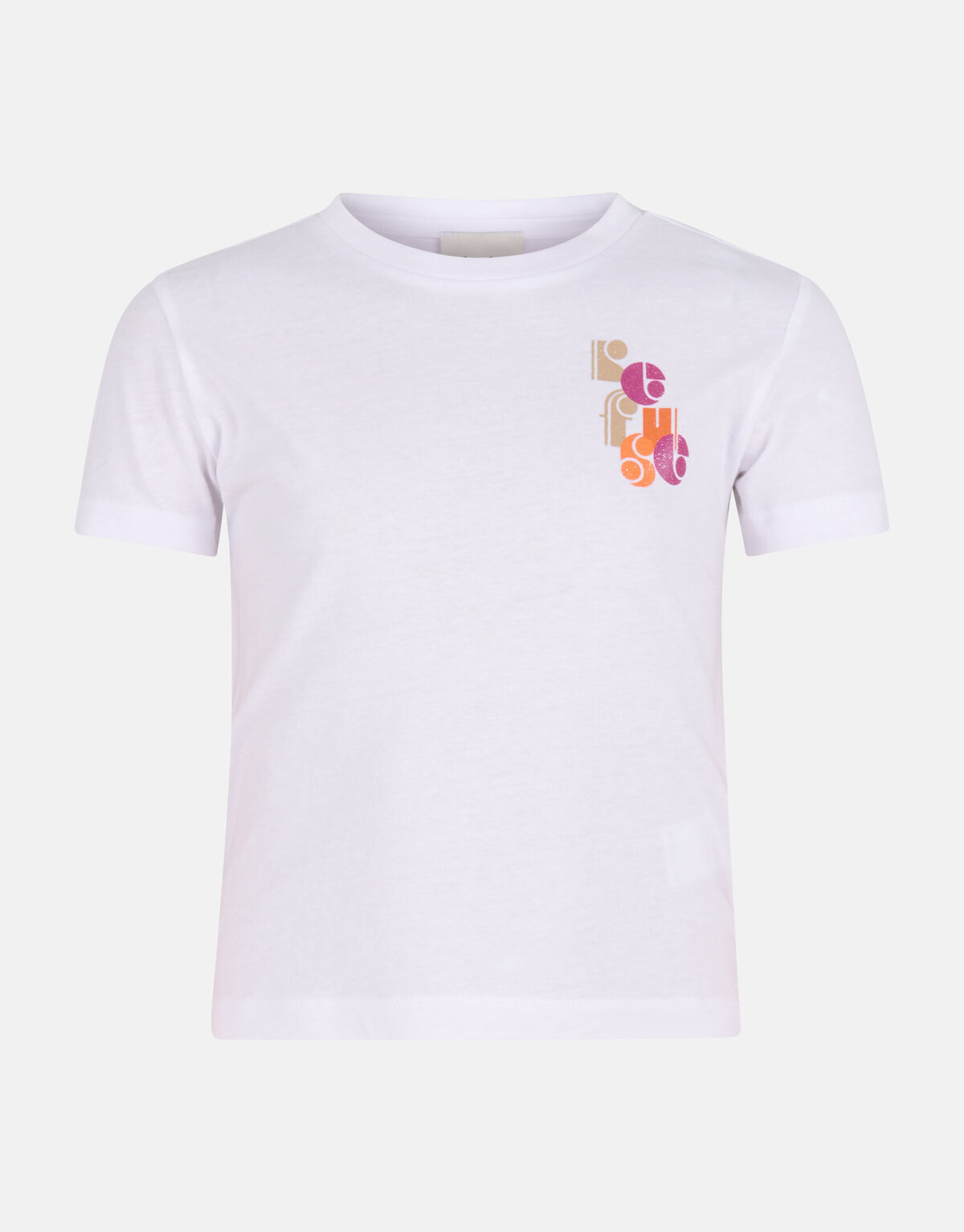 Glitzer-T-Shirt in lockerer Passform Weiß SHOEBY GIRLS
