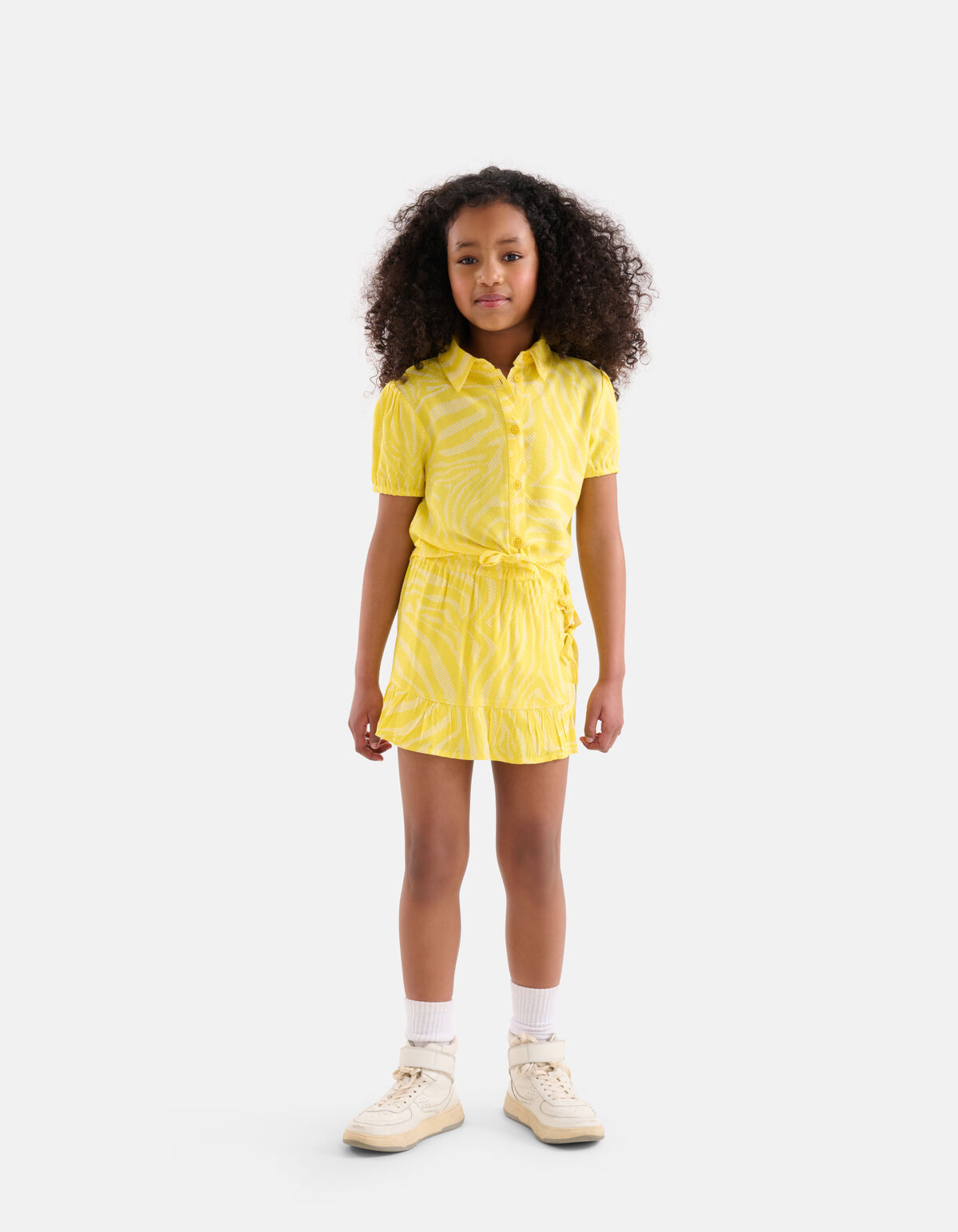 Zebra Print Bluse Gelb SHOEBY GIRLS