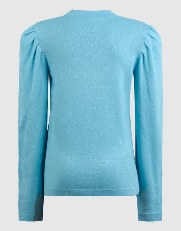 Glitzer Langarmoberteil Blau SHOEBY GIRLS