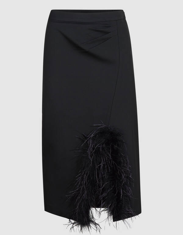 Maxirock Mit Kunstfell-Detail Schwarz By Mieke SHOEBY WOMEN