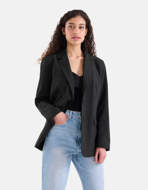 Blazer mit Nadelstreifen Schwarz SHOEBY WOMEN