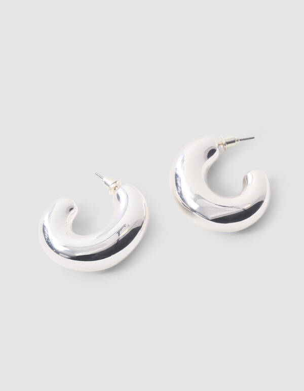 Sperrige kleine Creolen Silber SHOEBY ACCESSOIRES