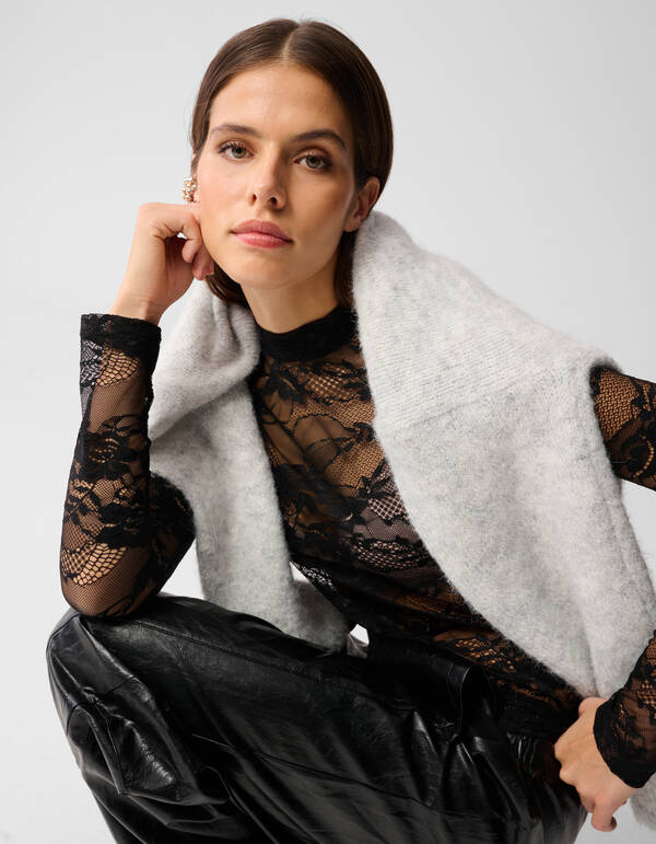 Schwarzes Spitzentop SHOEBY WOMEN