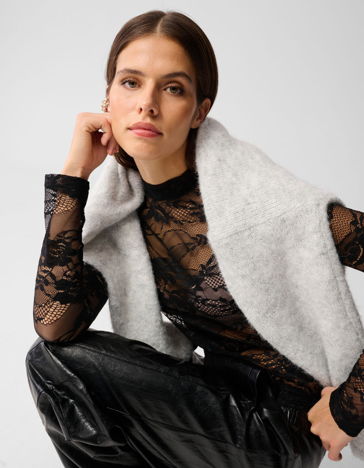 Schwarzes Spitzentop SHOEBY WOMEN