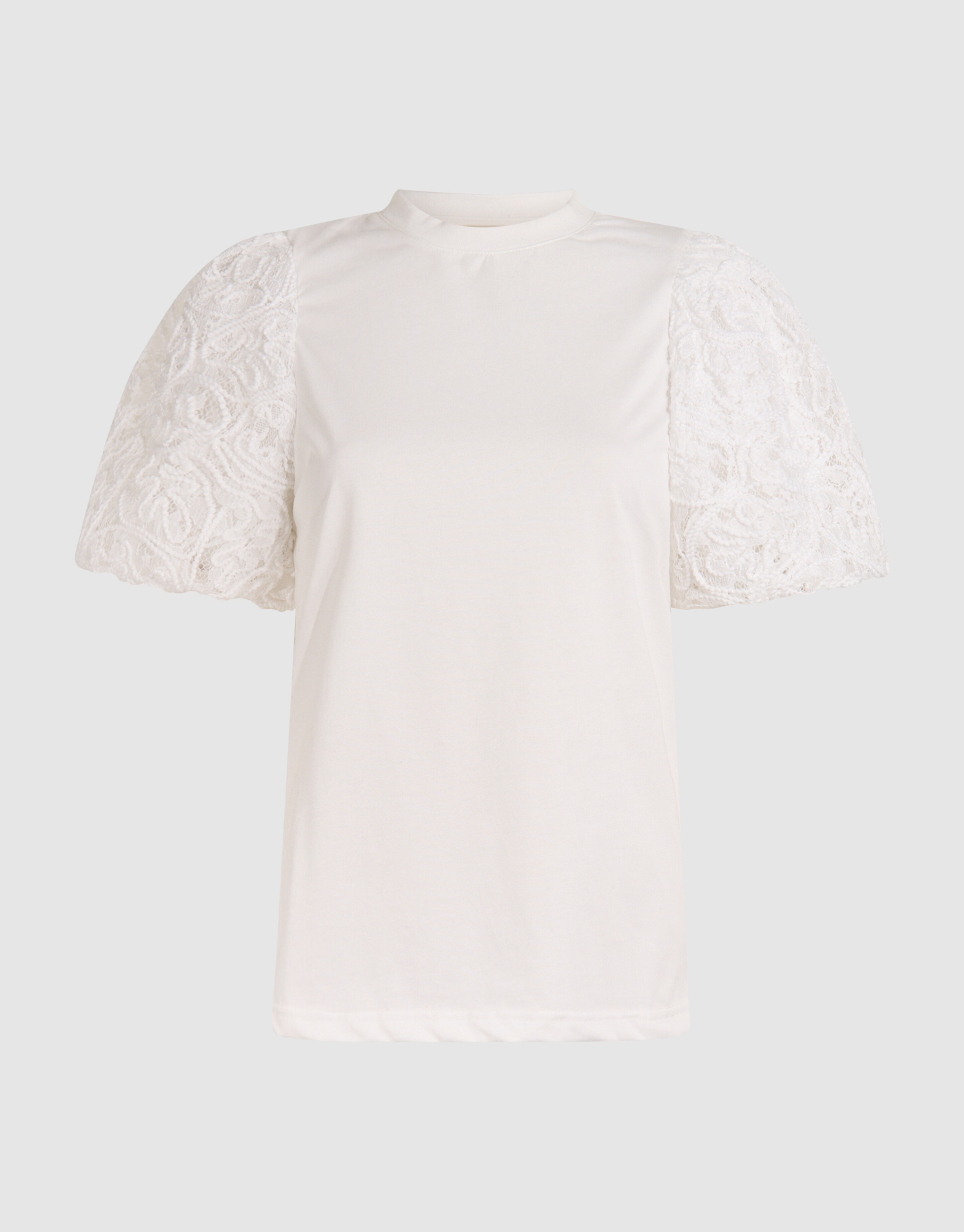 T-shirt mit Puff-Stickerei Weiß SHOEBY WOMEN