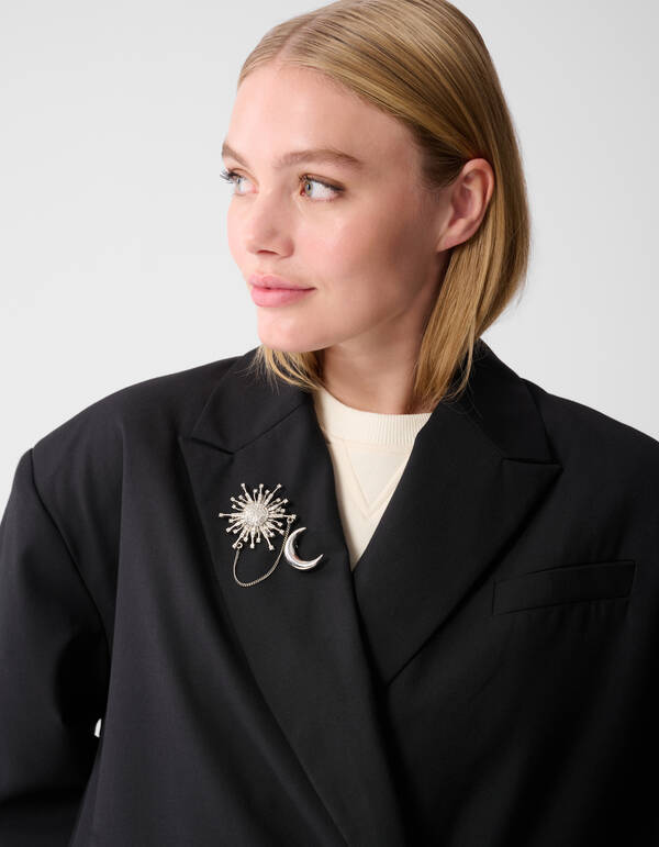 Broschenset „Mond & Sonne“ aus Silber SHOEBY ACCESSOIRES